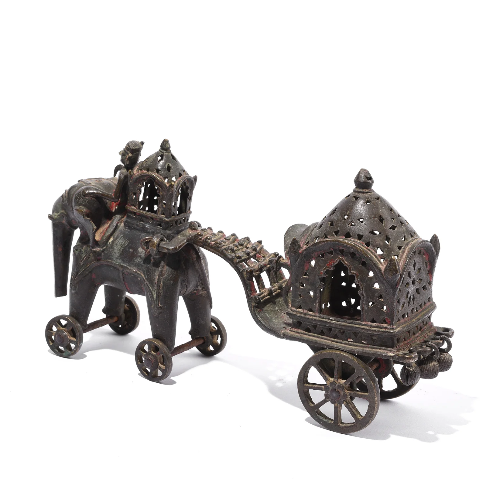Brass Elephant Chariot Temple Toy From Andhra Pradesh - Late 19th Century - Image 3