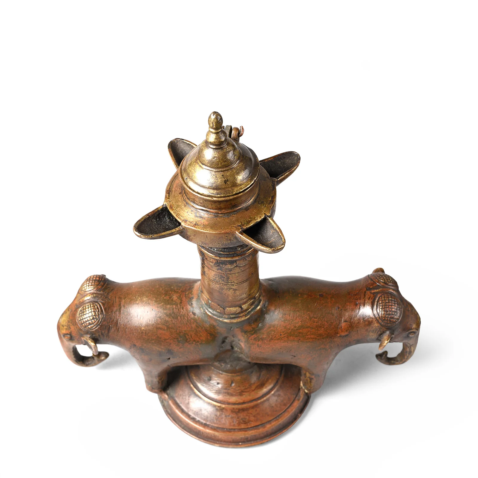 Brass Elephant Oil Lamp From Kerala - 19th Century - Image 2