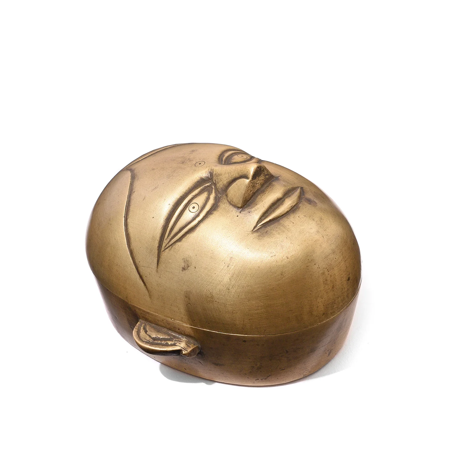 Brass Gauri Head Pandan Box - Ca 1910 - Image 3