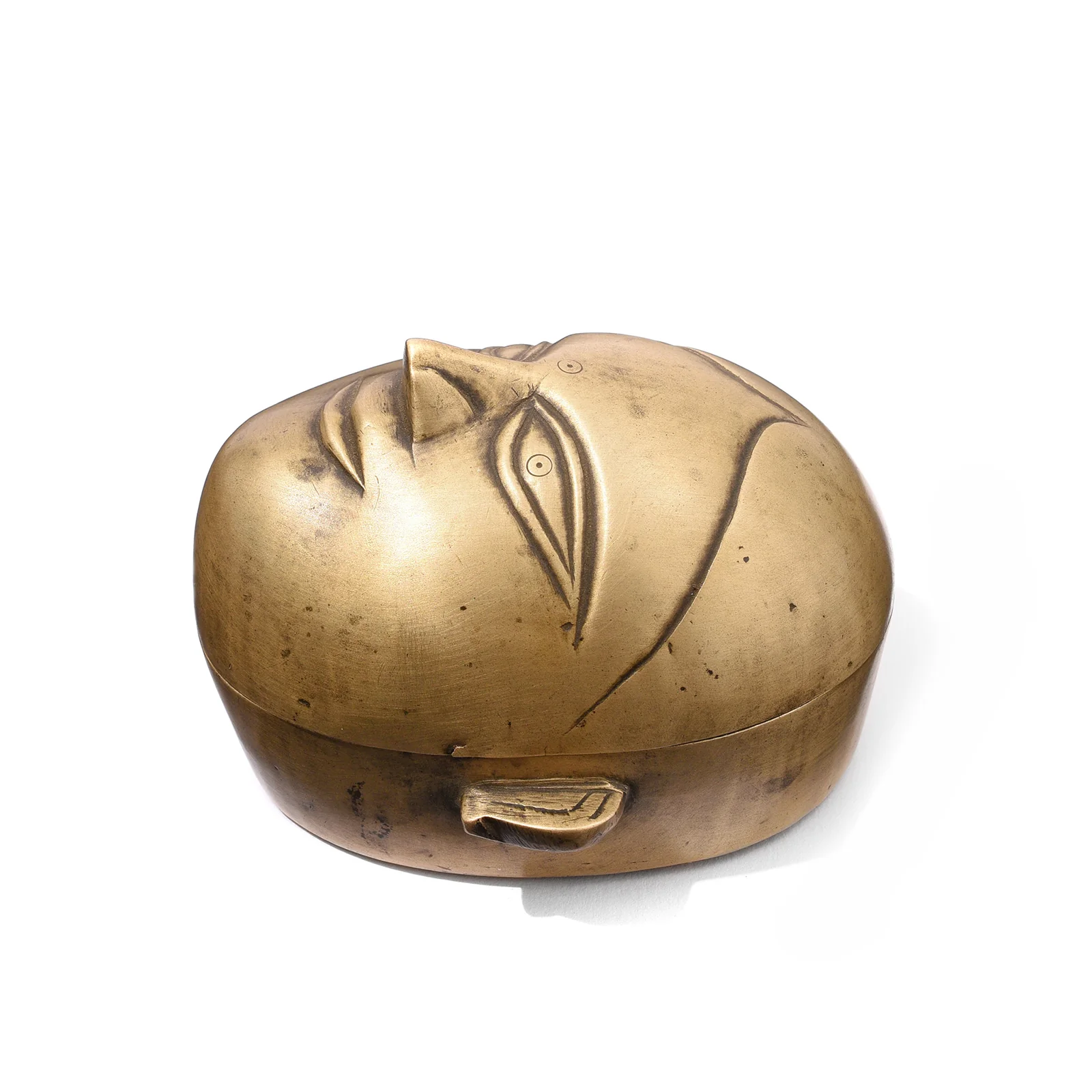 Brass Gauri Head Pandan Box - Ca 1910 - Image 5