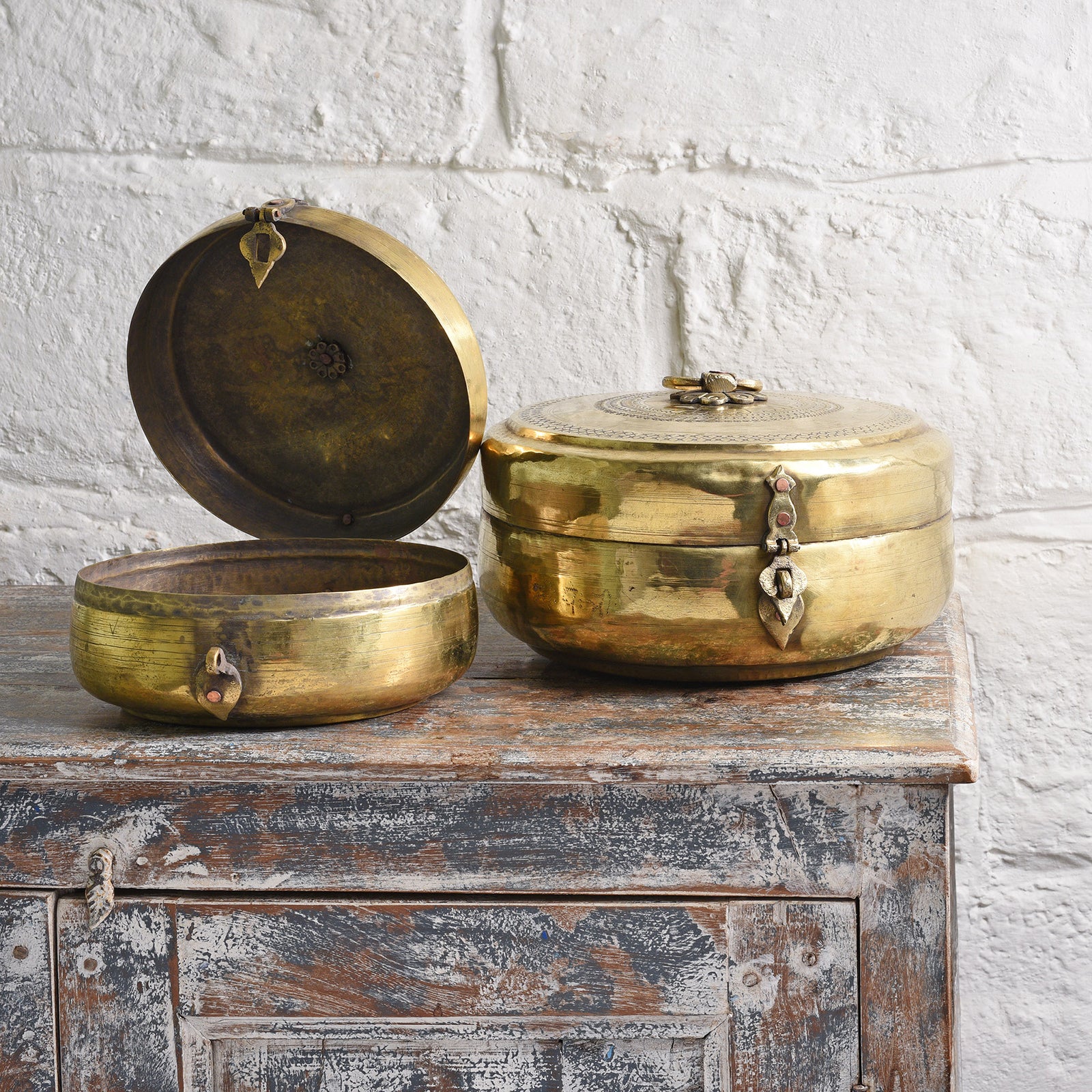 Brass Indian Chapati Box - Ca 1900 - Image 2