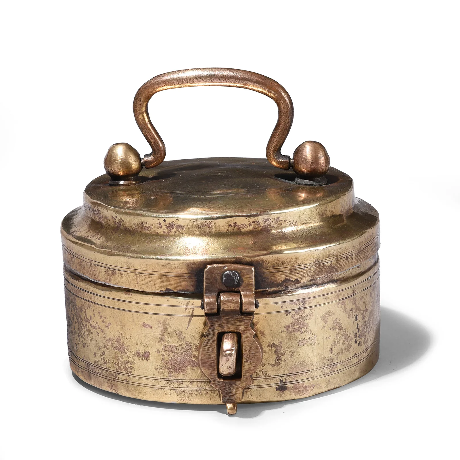 Indian Brass Chapati Box - 19th Century
