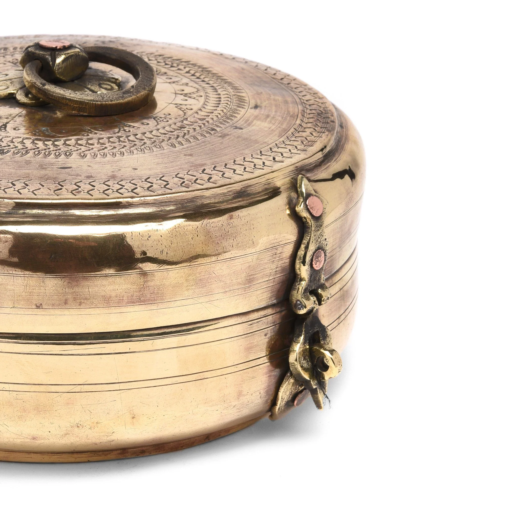 Brass Indian Chapati Box - Ca 1900 - Image 2