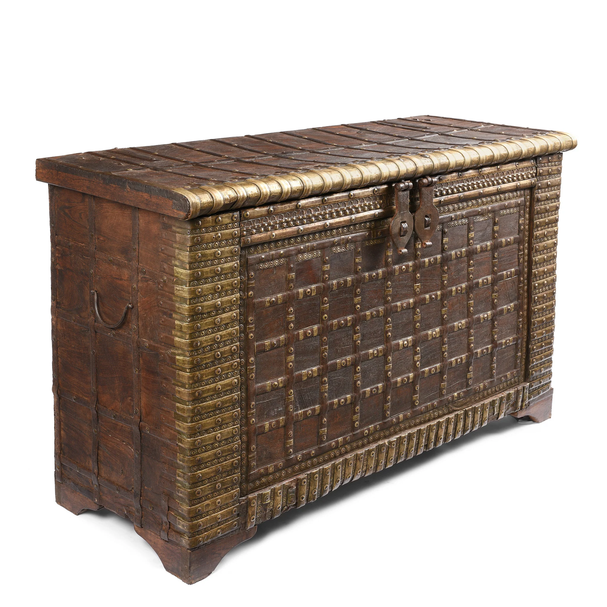 Brass Bound Indian "Pithara" Chest From Gujarat - 19thC - Image 3