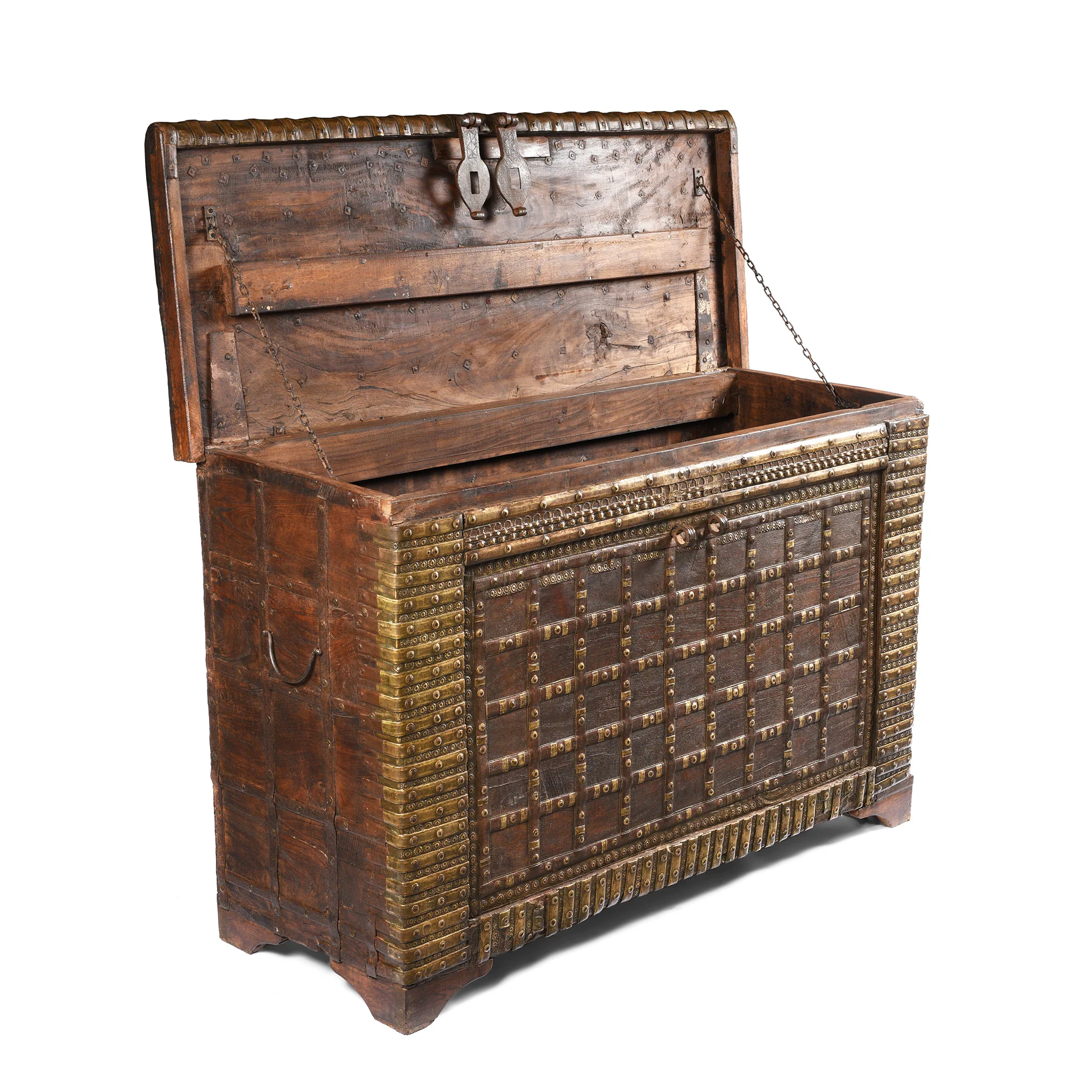 Brass Bound Indian "Pithara" Chest From Gujarat - 19thC - Image 5