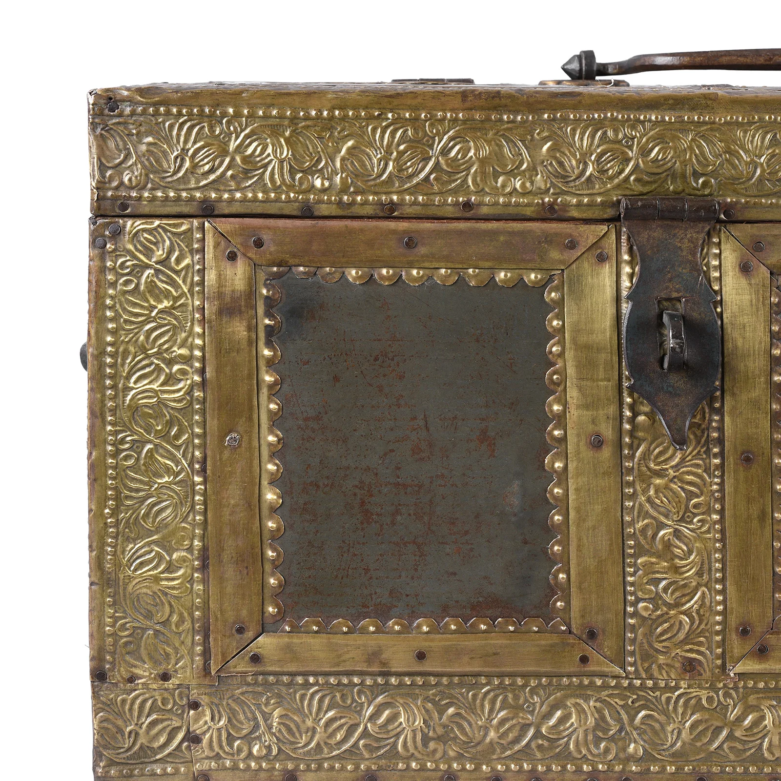 Brass & Iron Marwari Trousseau Box From Shekhawati - 19th Century - Image 2