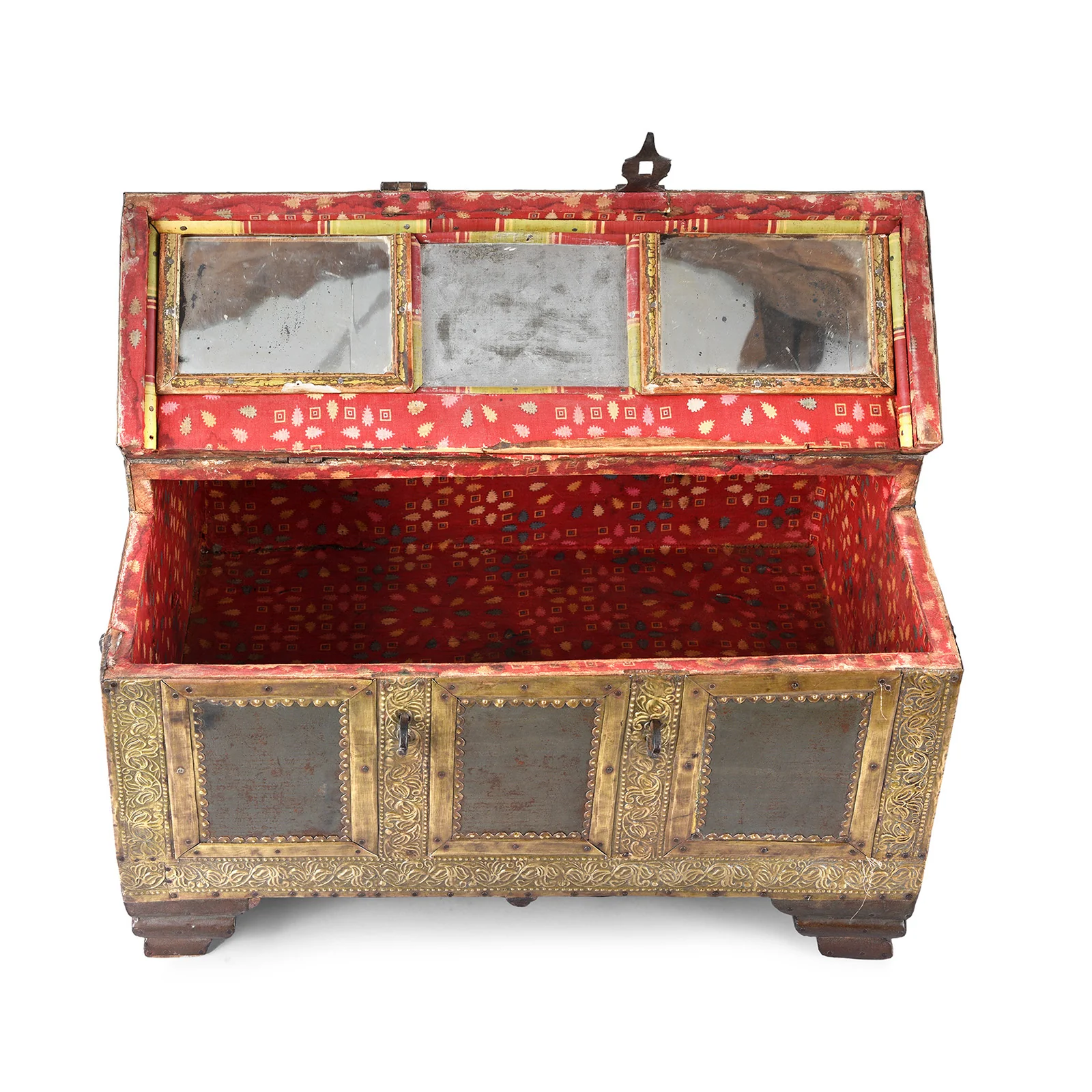 Brass & Iron Marwari Trousseau Box From Shekhawati - 19th Century - Image 4