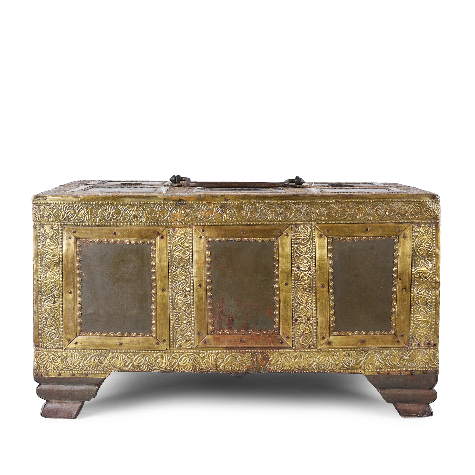 Brass & Iron Marwari Trousseau Box From Shekhawati - 19th Century - Image 8