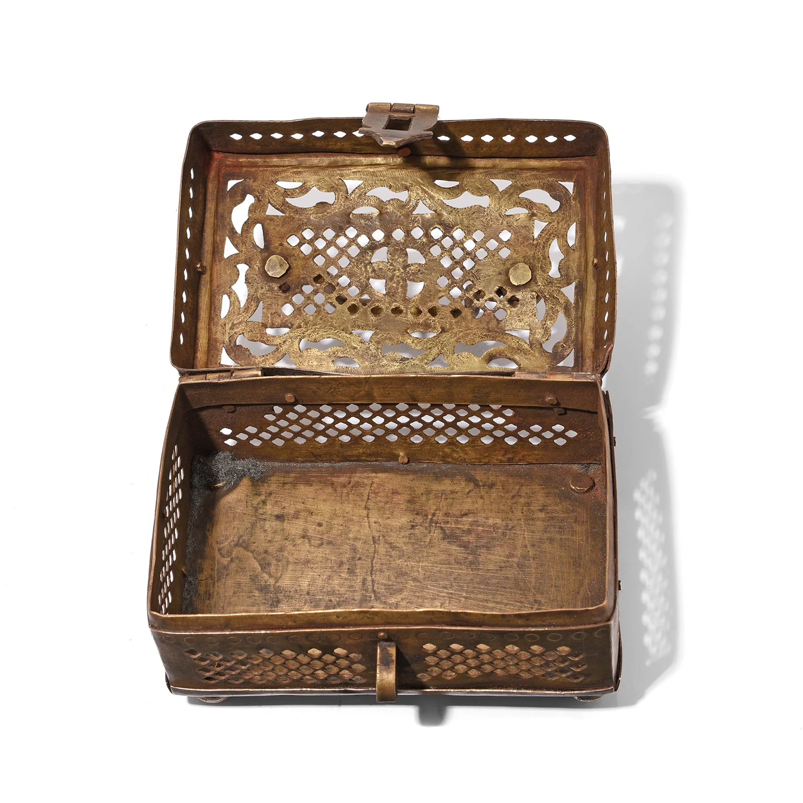 Brass Jali Work Pandan Box From India - Early 20th Century - Image 3