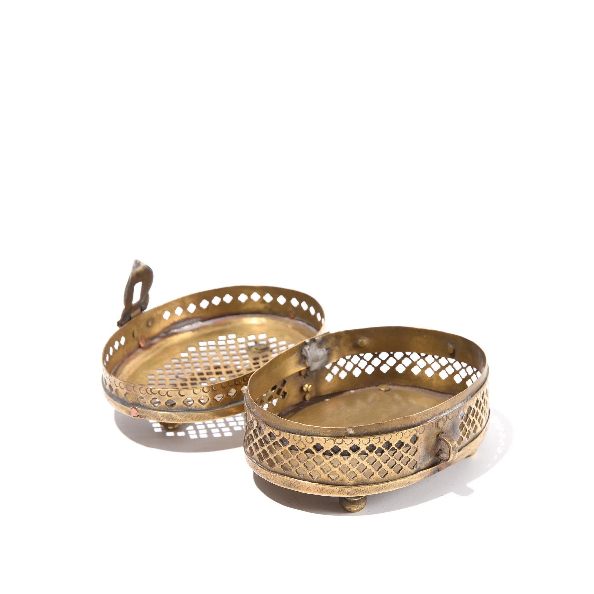 Brass Jali Work Paan Box From Rajasthan - Early 20thC - Image 3