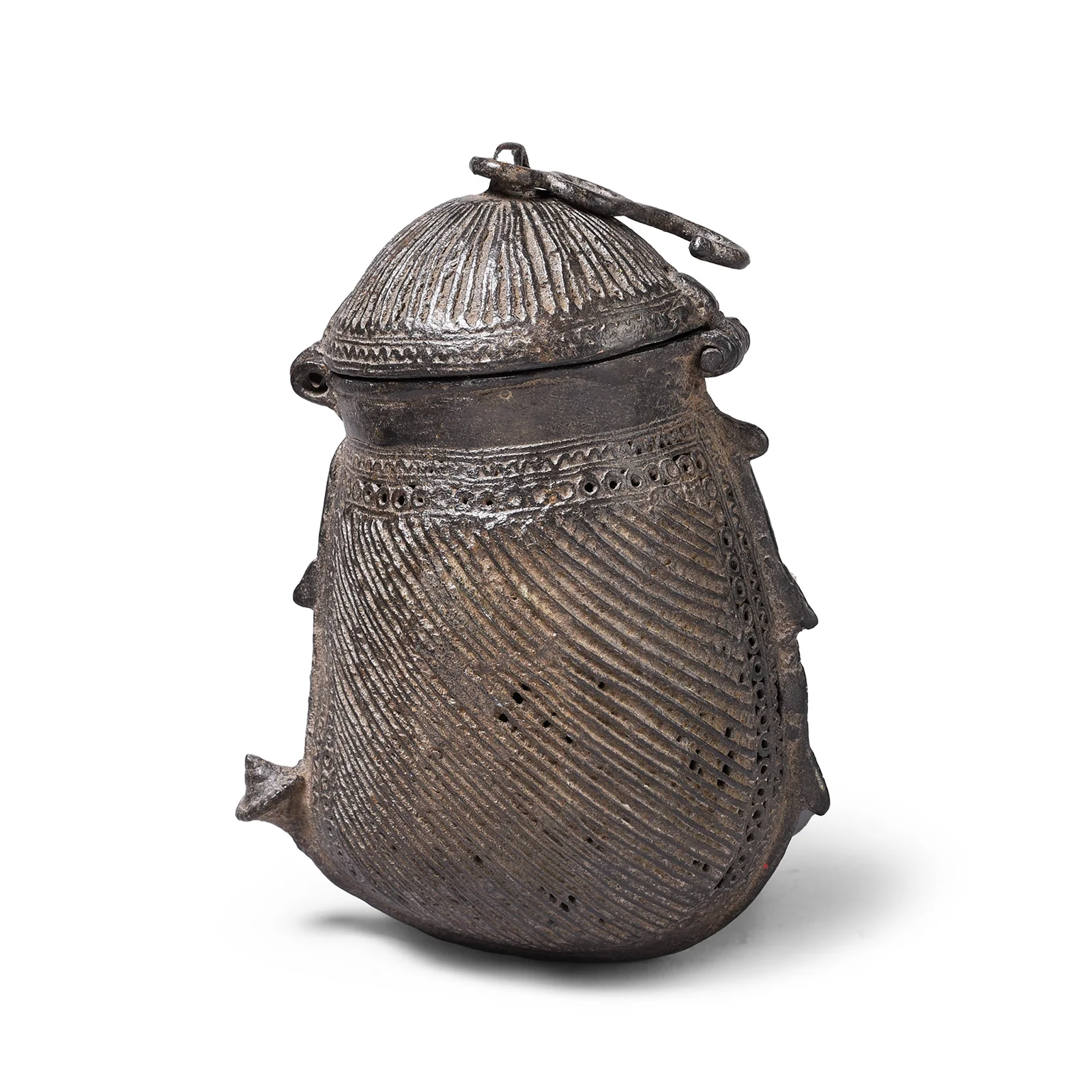 Dhokra Mango Coin Purse From Bengal - 19th Century