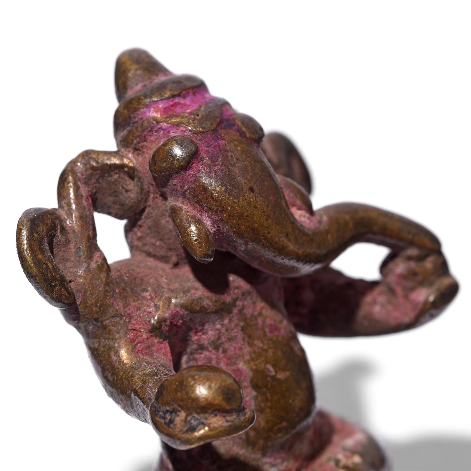 Brass Miniature Ganesh Votive - 18th Century - Image 2