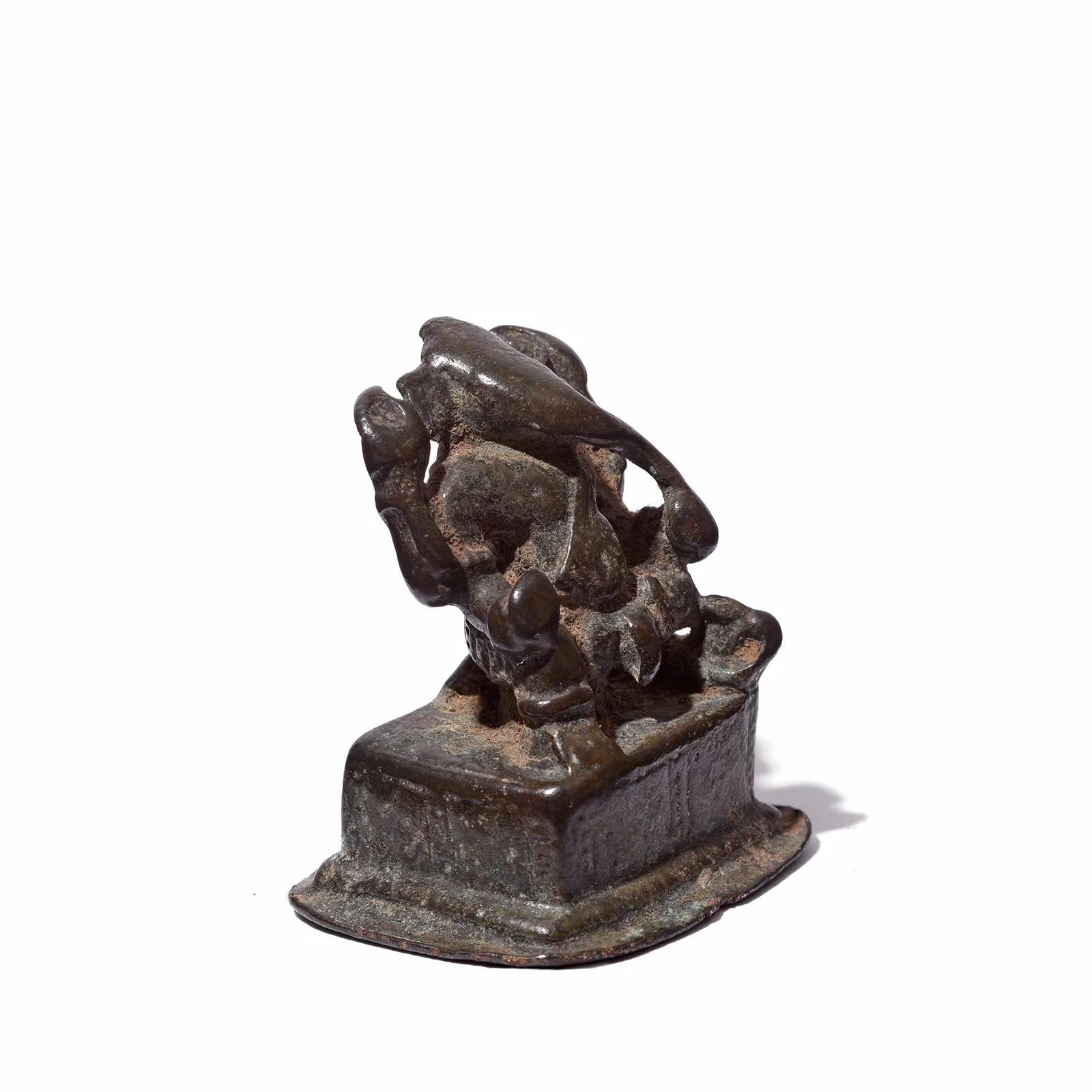 Brass Miniature Votive Ganesha Statue From Andhra Pradesh - 18th Century - Image 2