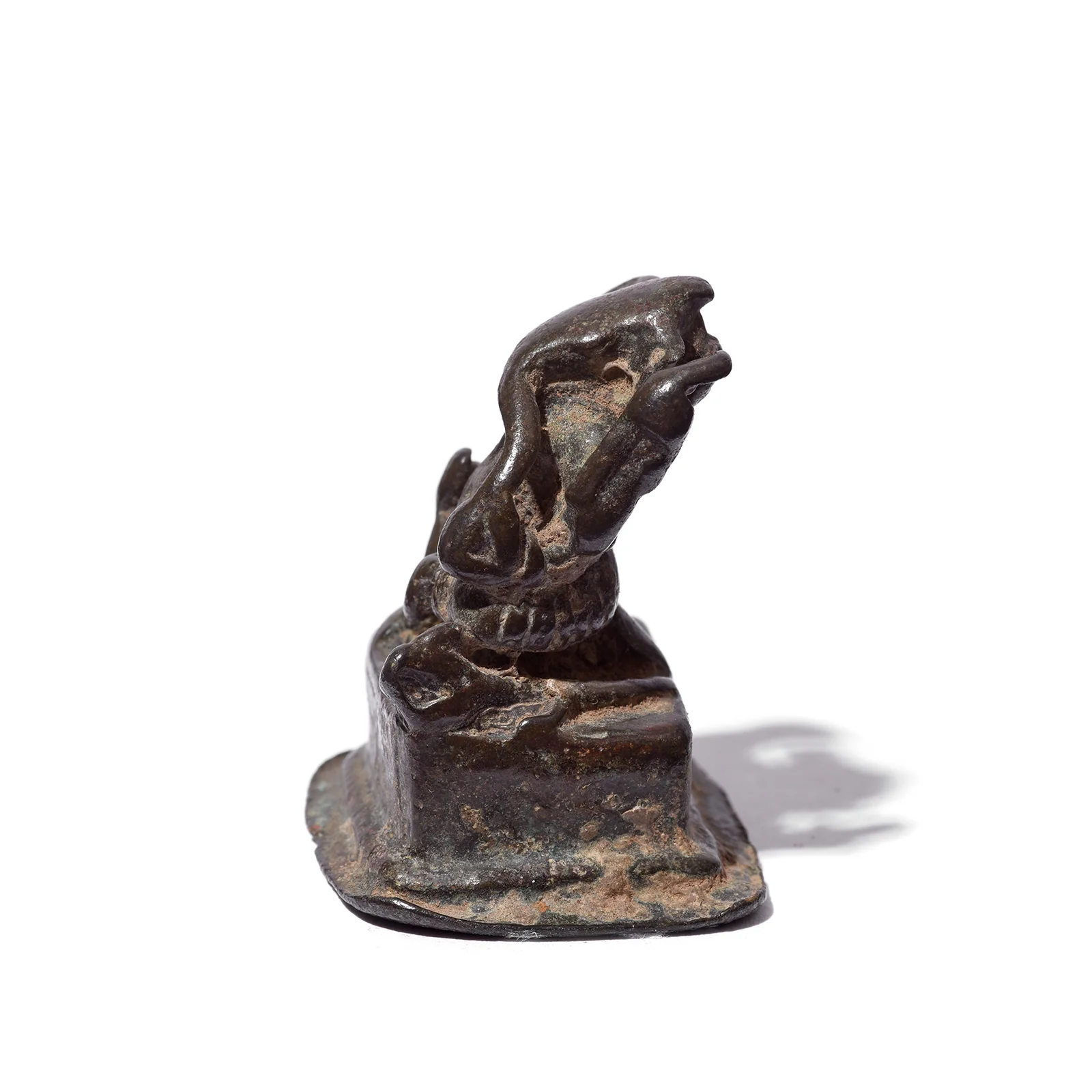 Brass Miniature Votive Ganesha Statue From Andhra Pradesh - 18th Century - Image 4