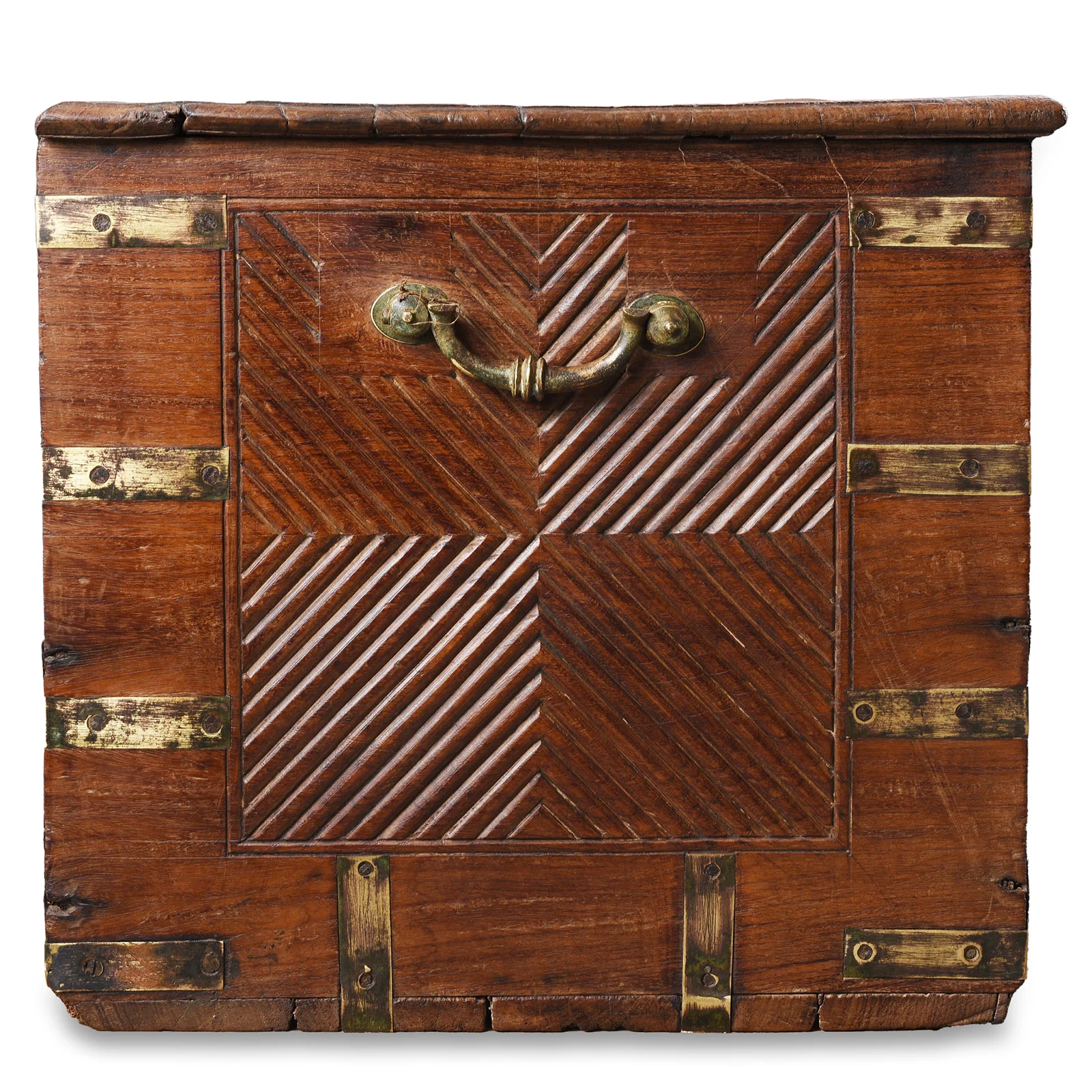 Brass & Rosewood 'Malabar' Chest From Kutch - 19th Century - Image 10
