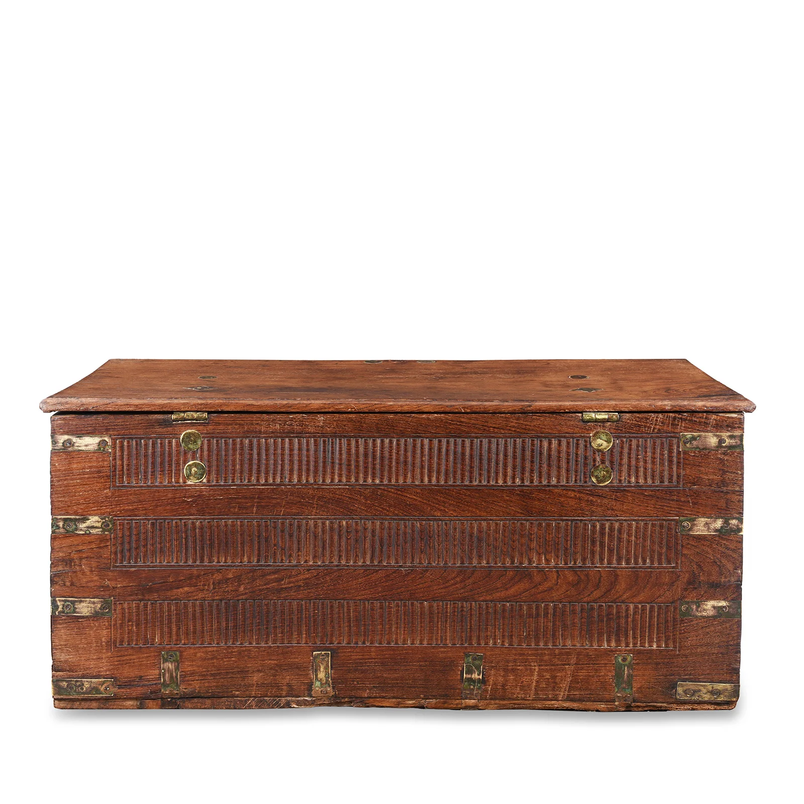 Brass & Rosewood 'Malabar' Chest From Kutch - 19th Century - Image 11