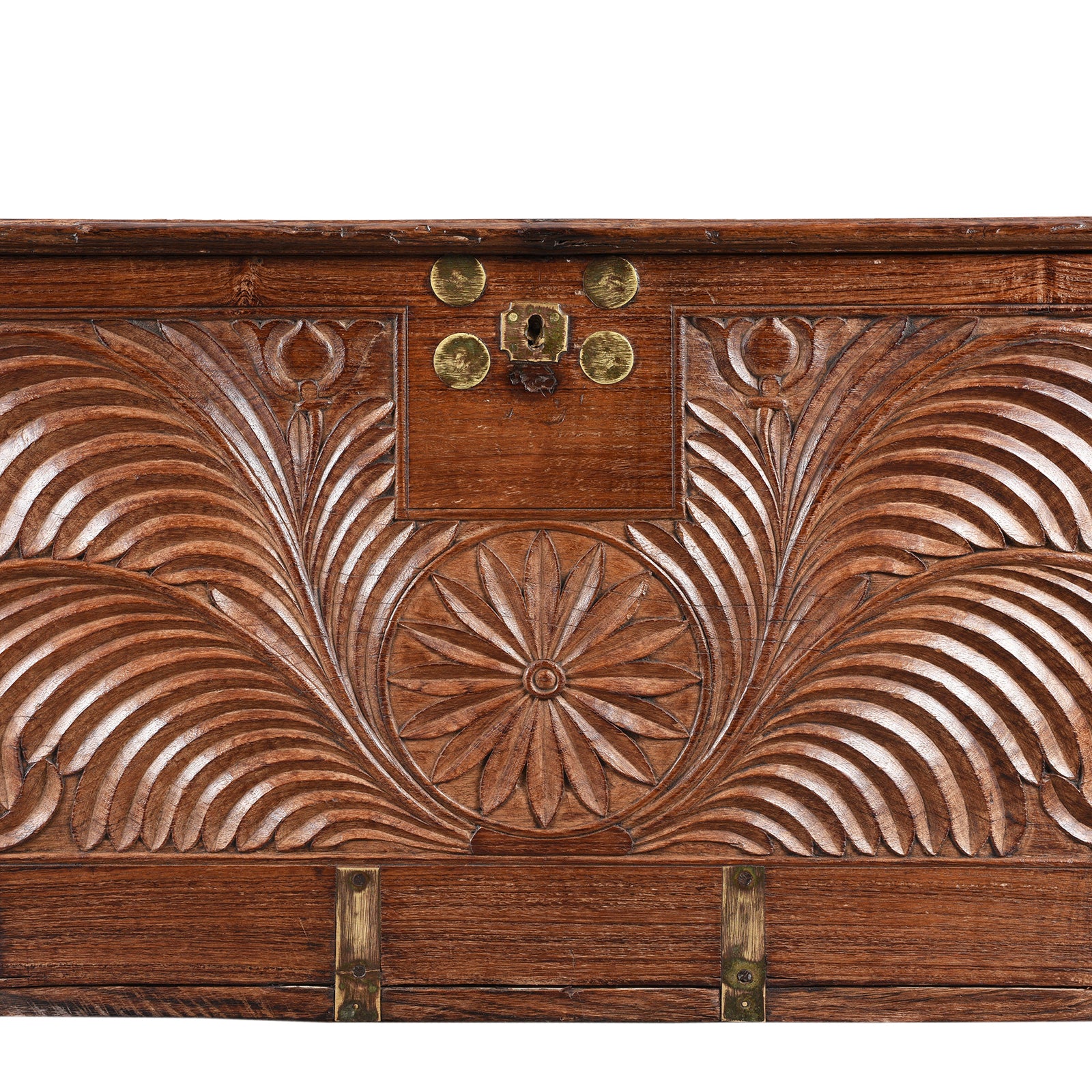 Brass & Rosewood 'Malabar' Chest From Kutch - 19th Century - Image 7