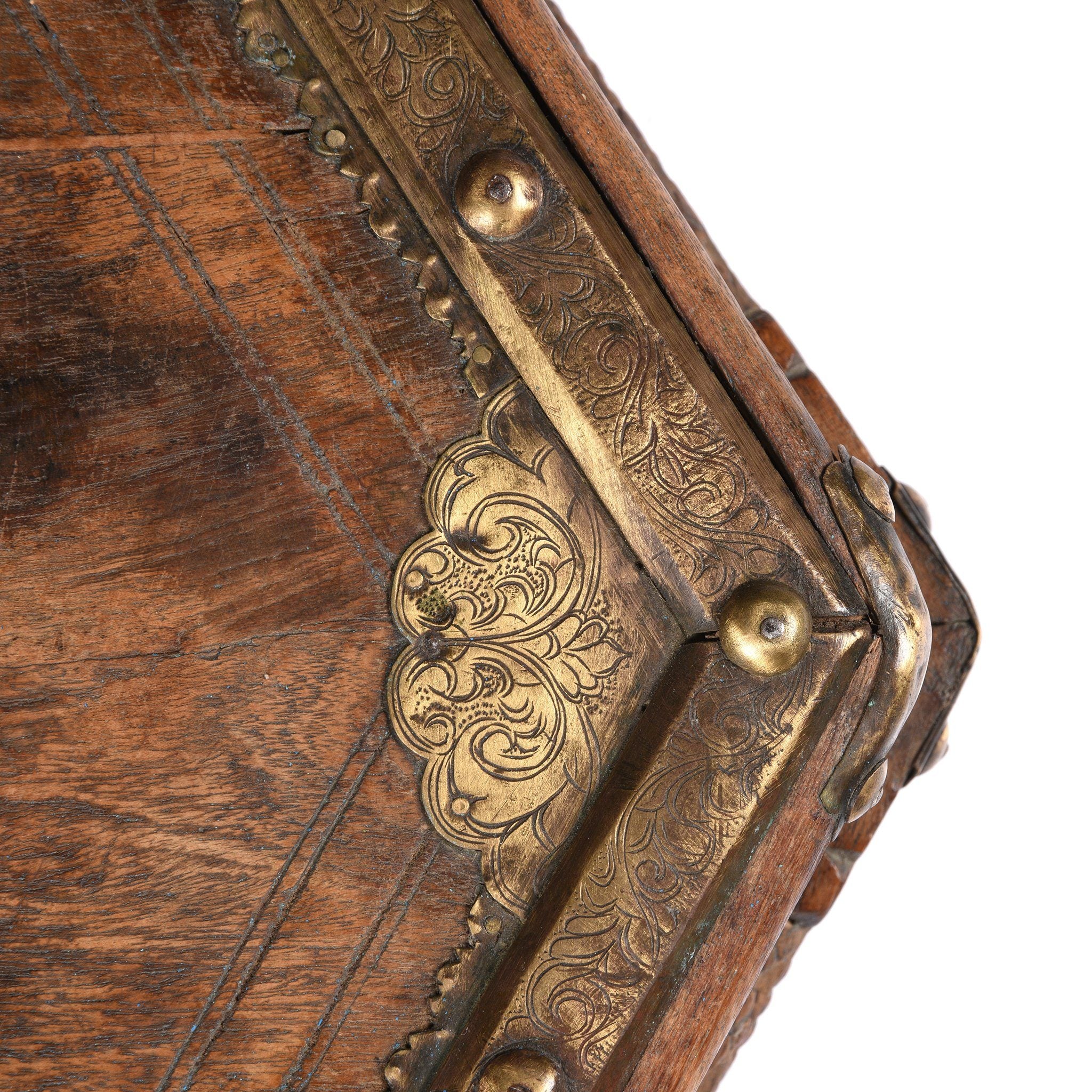 Brass & Rosewood Prayer Table from Gujarat - 19thC - Image 4
