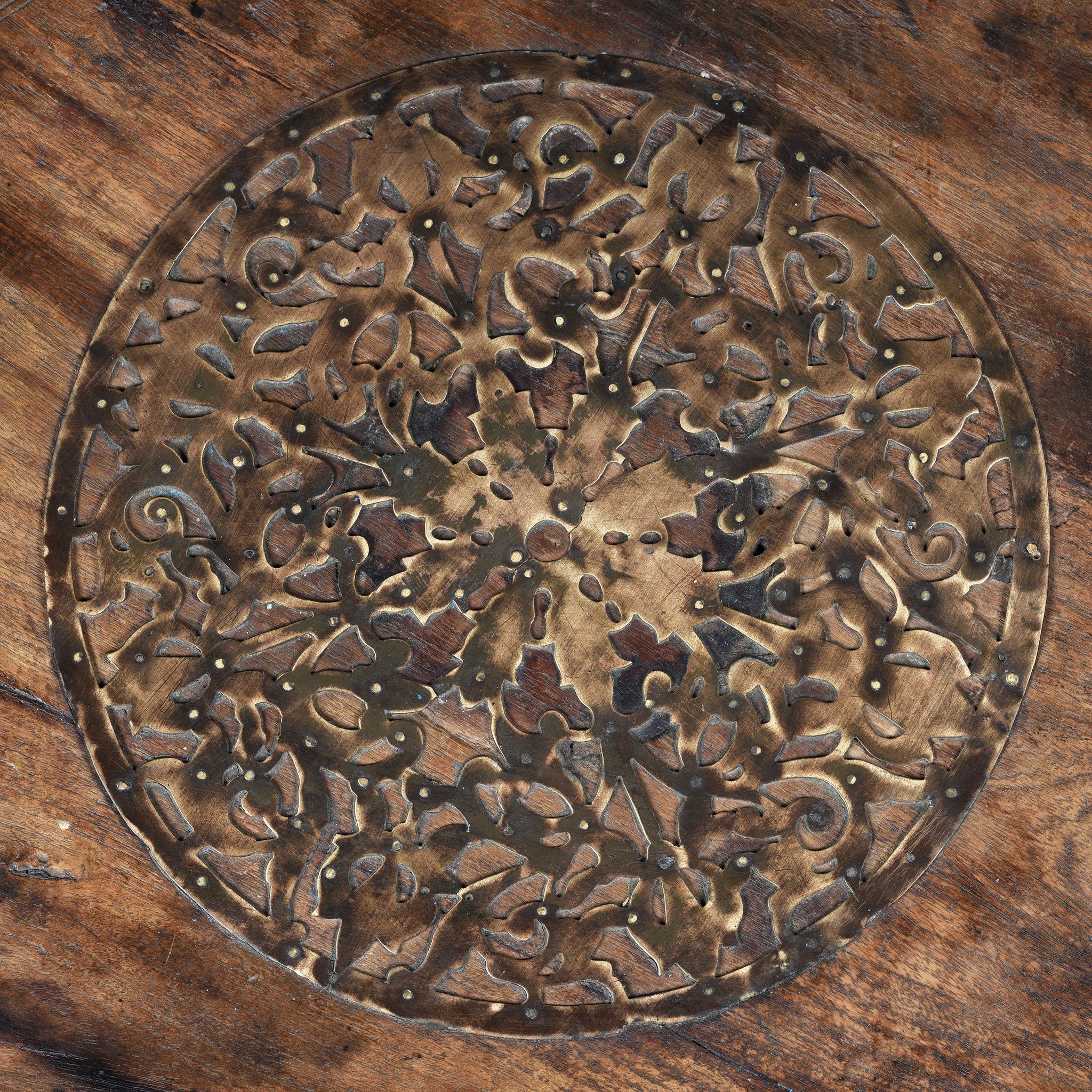 Brass & Rosewood Prayer Table from Gujarat - 19thC - Image 5