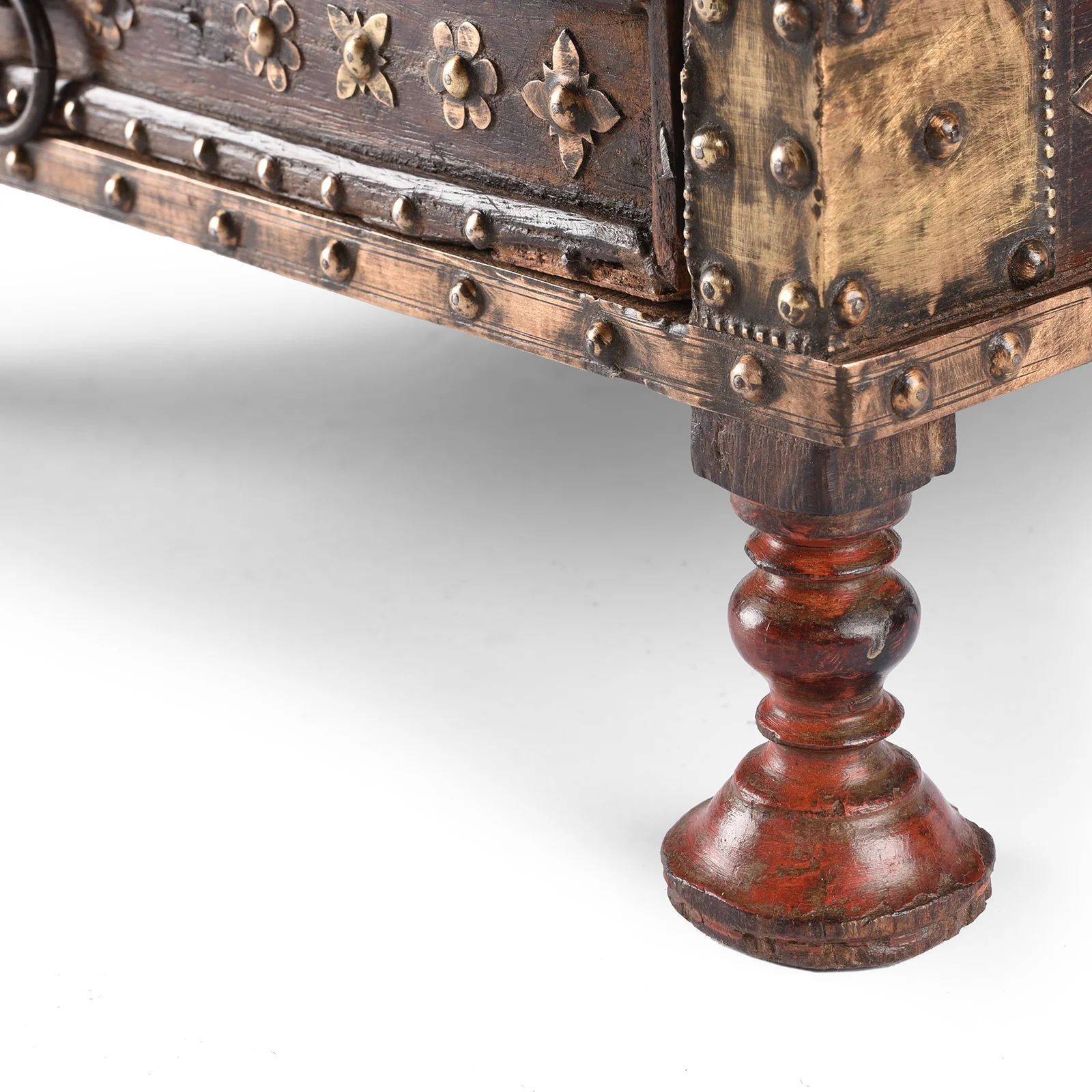 Brass & Rosewood Singhasan From Rann of Kutch  - 19th Century - Image 10
