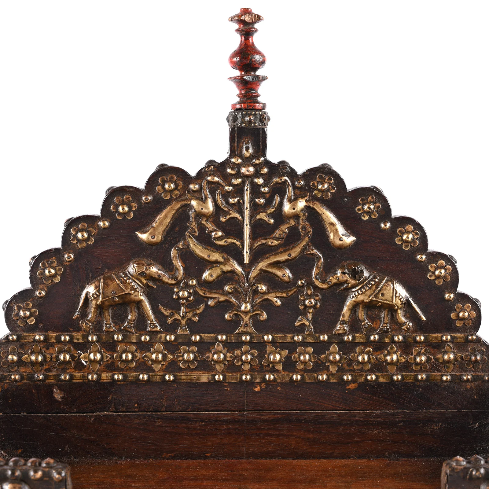 Brass & Rosewood Singhasan From Rann of Kutch  - 19th Century - Image 6