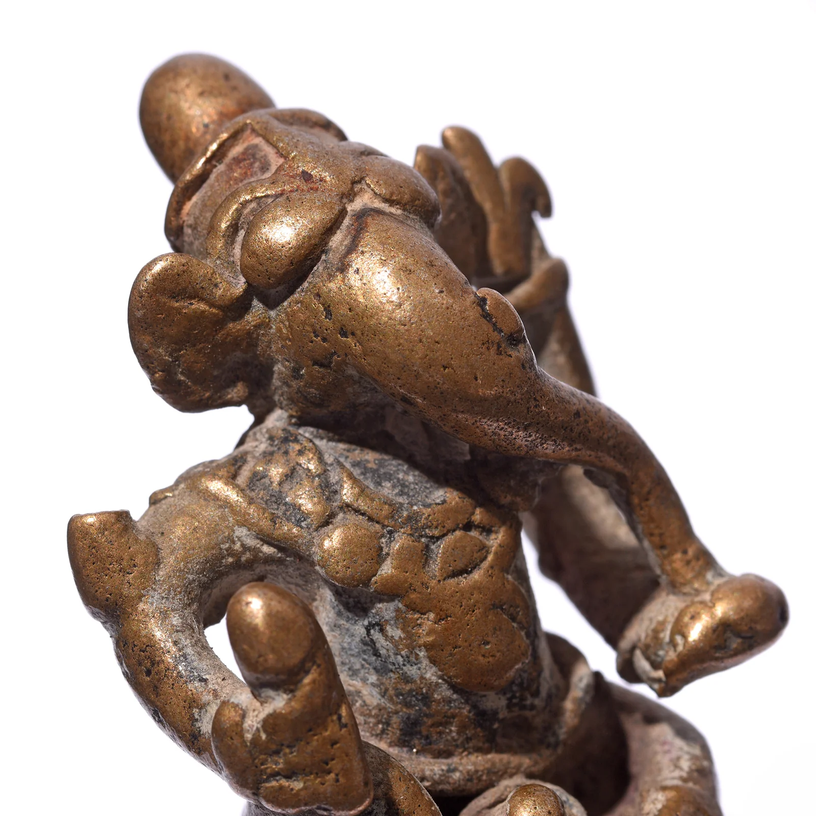 Brass Miniature Votive Statue Of Ganesh - 18th Century - Image 2