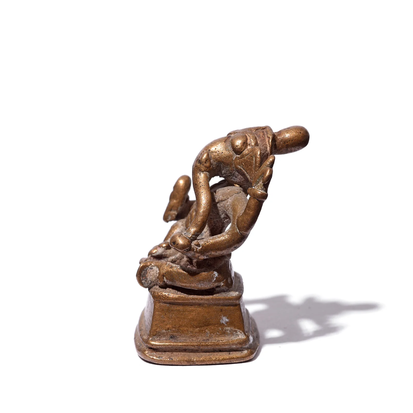 Brass Miniature Votive Statue Of Ganesh - 18th Century - Image 4