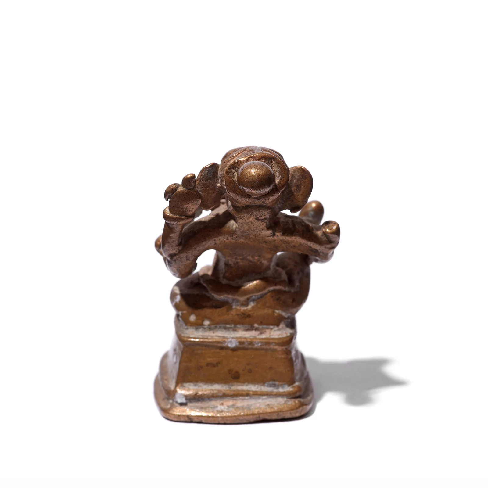 Brass Miniature Votive Statue Of Ganesh - 18th Century - Image 5
