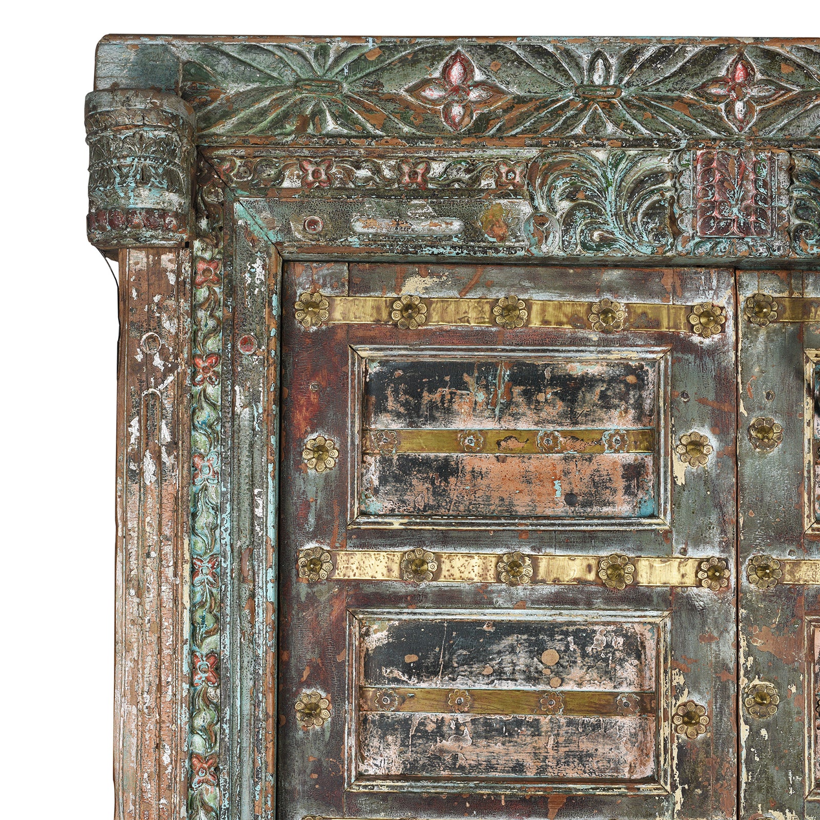 Brass Studded Door & Frame From Kutch - 19th Century - Image 2