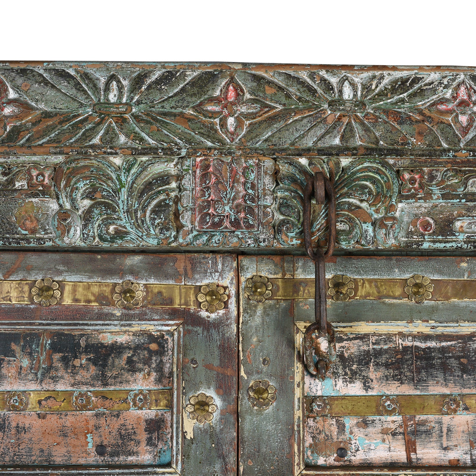Brass Studded Door & Frame From Kutch - 19th Century - Image 3