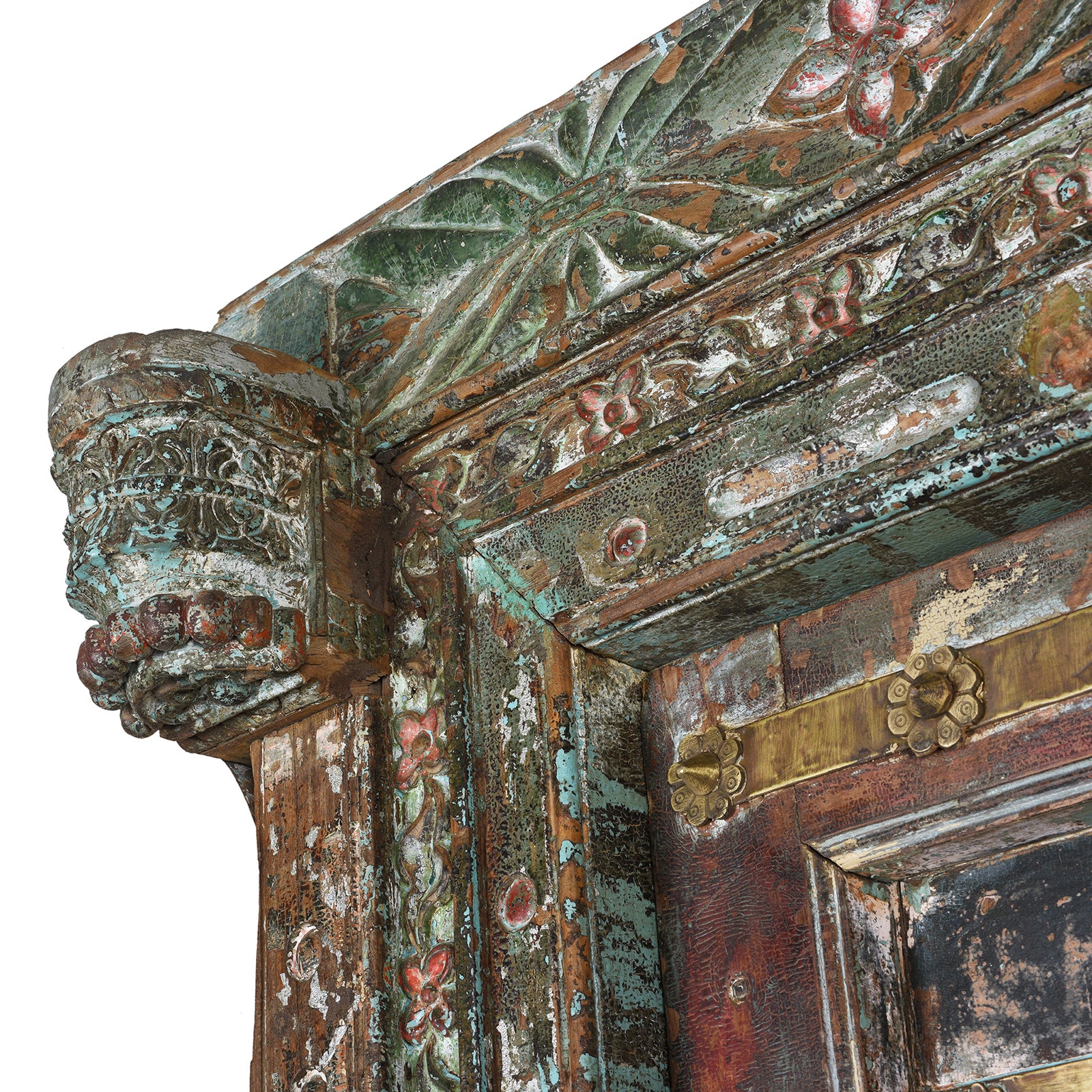 Brass Studded Door & Frame From Kutch - 19th Century - Image 4