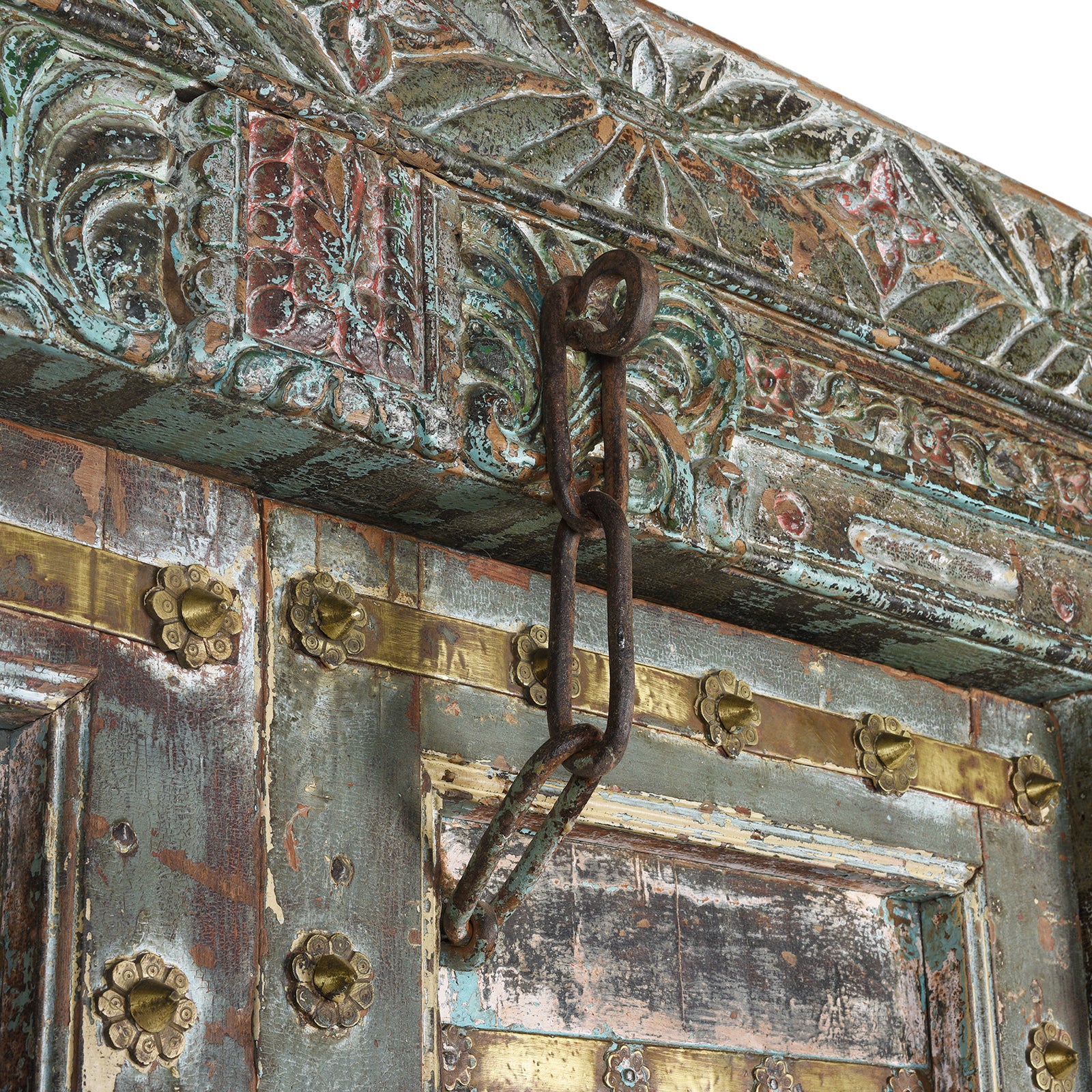 Brass Studded Door & Frame From Kutch - 19th Century - Image 8