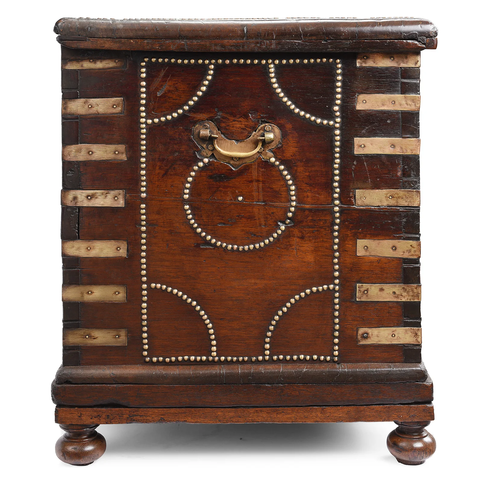 Brass Studded Rosewood Bombay Chest - 19th Century - Image 5