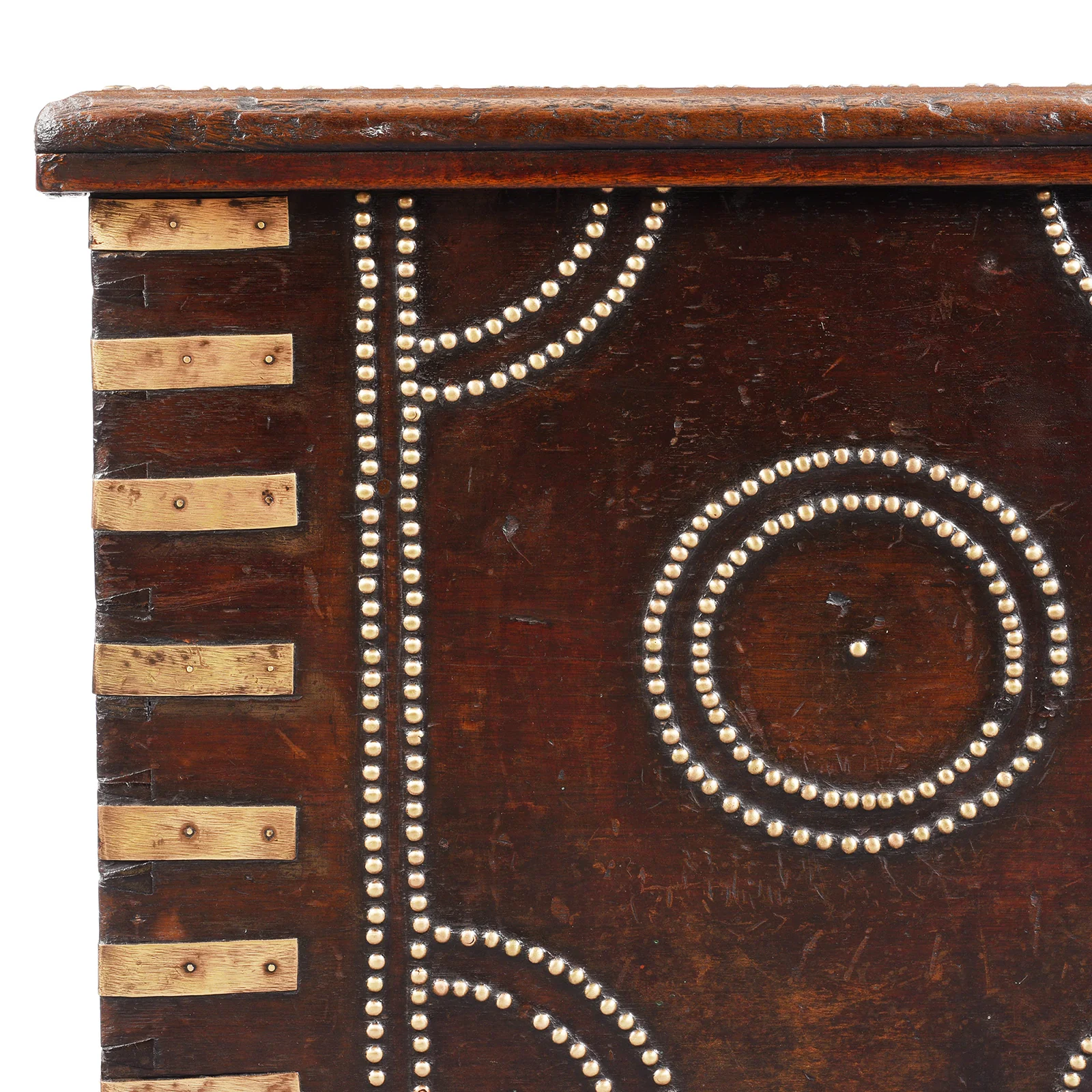 Brass Studded Rosewood Bombay Chest - 19th Century - Image 7