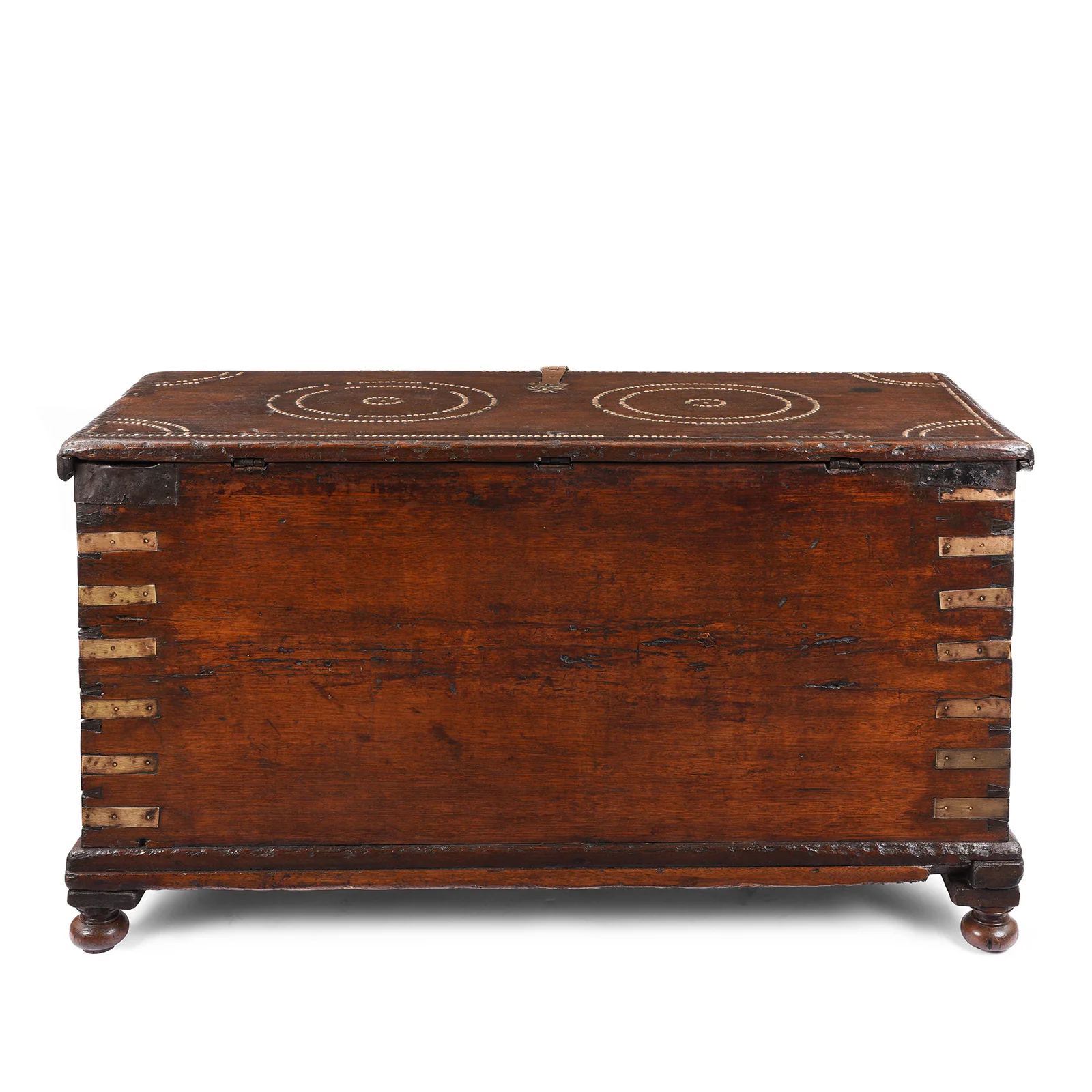 Brass Studded Rosewood Bombay Chest - 19th Century - Image 9