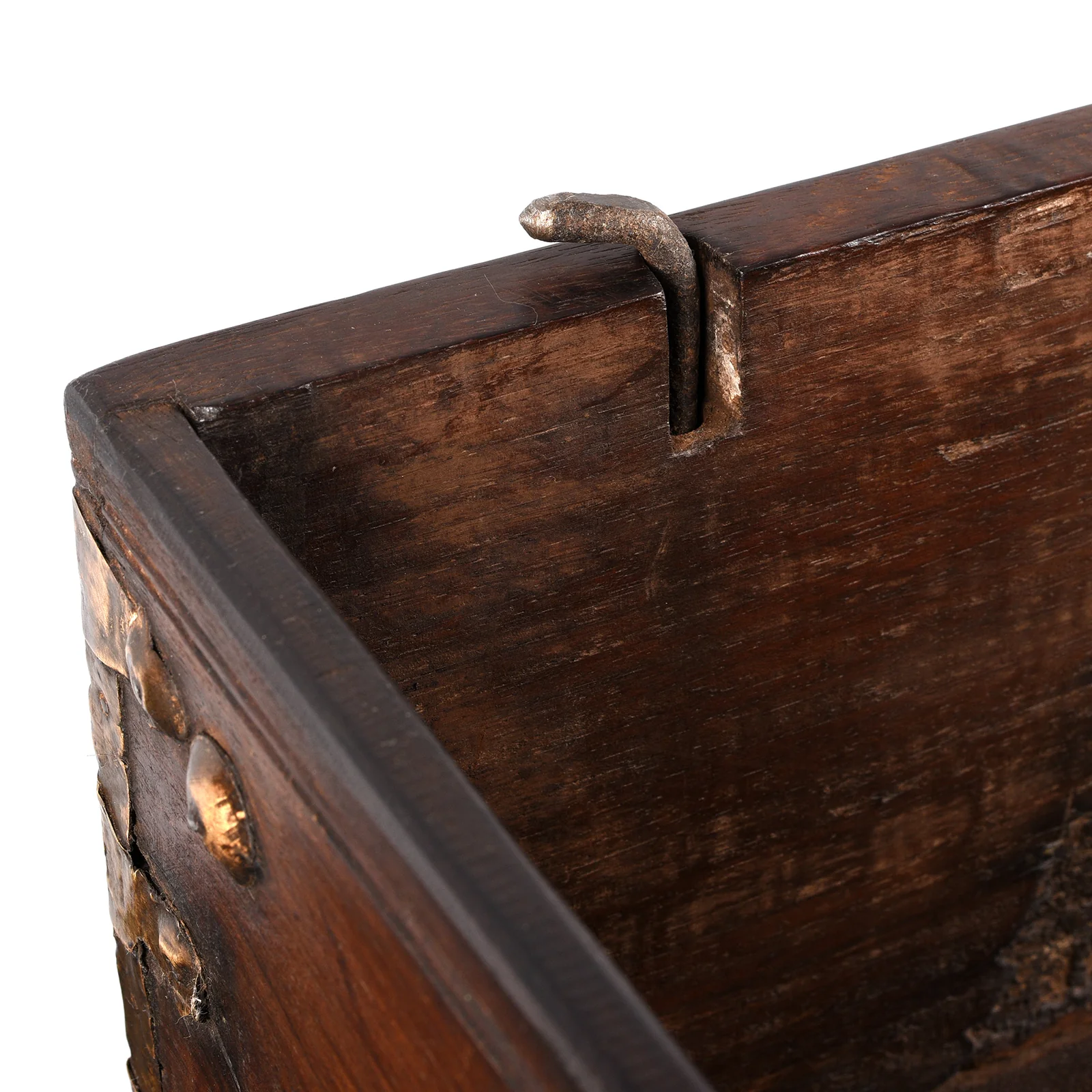 Brass Studded Rosewood Peacock Box From Saurashtra - 19th Century - Image 9