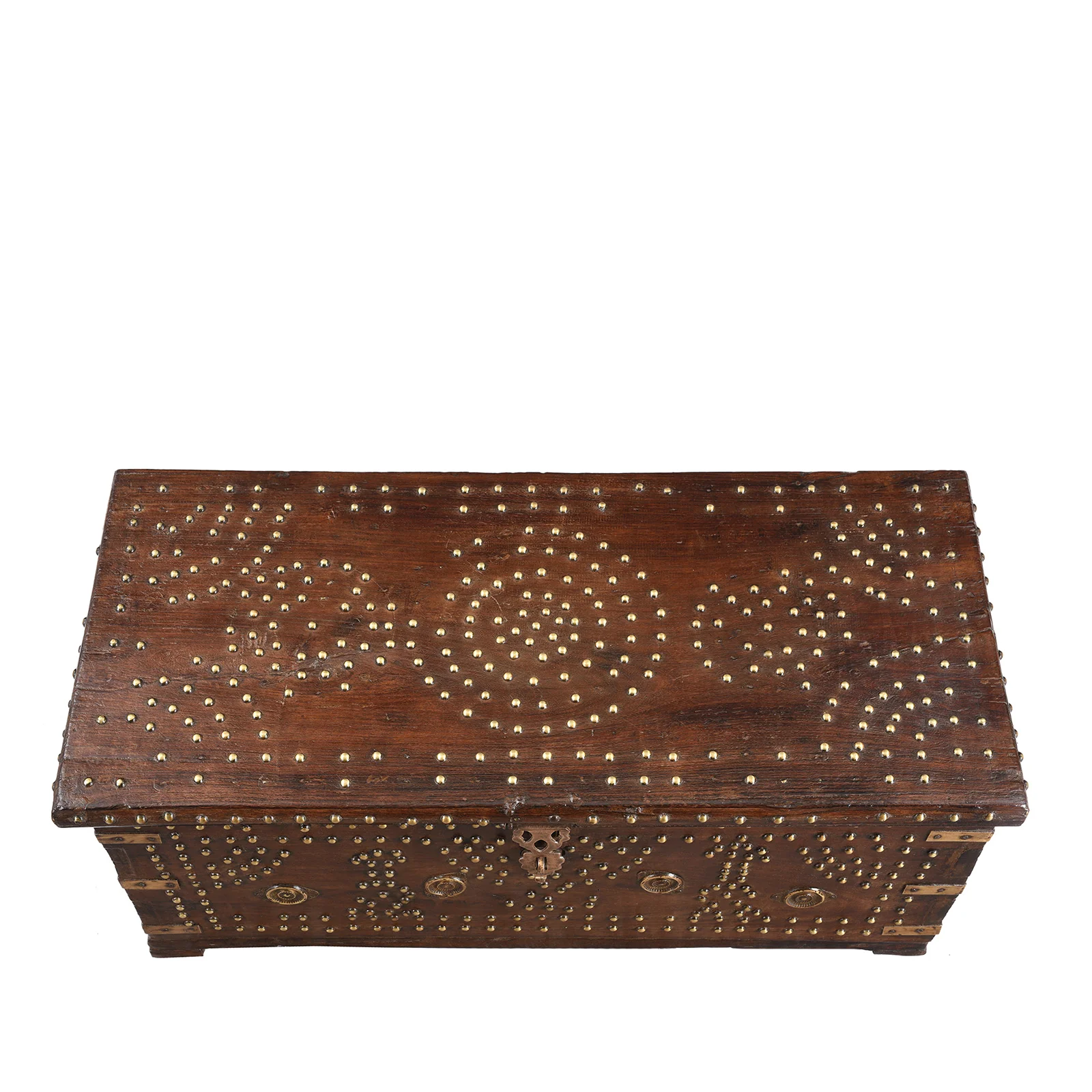 Studded Shisham Zanzibar Chest - 19th Century - Image 4