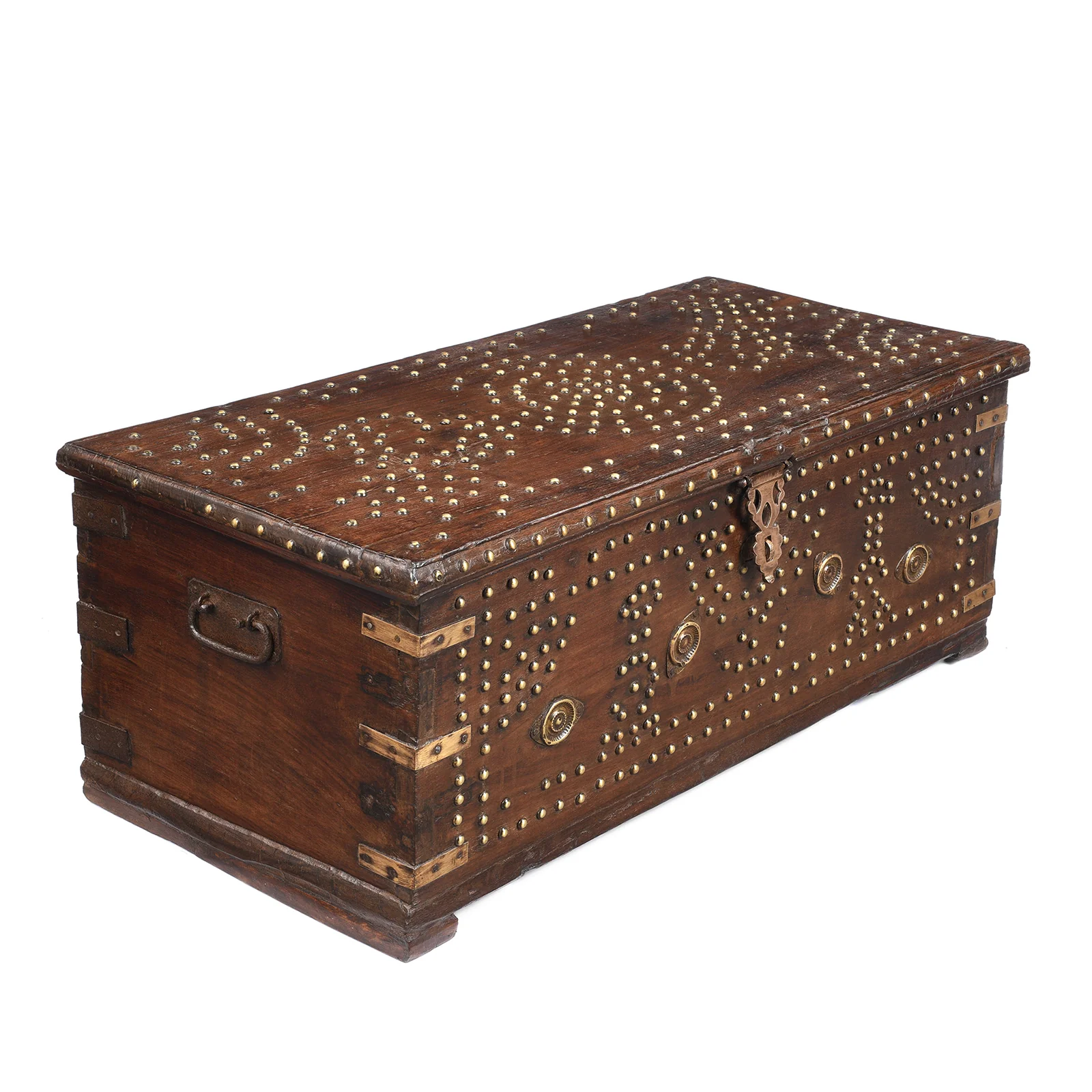 Studded Shisham Zanzibar Chest - 19th Century - Image 5