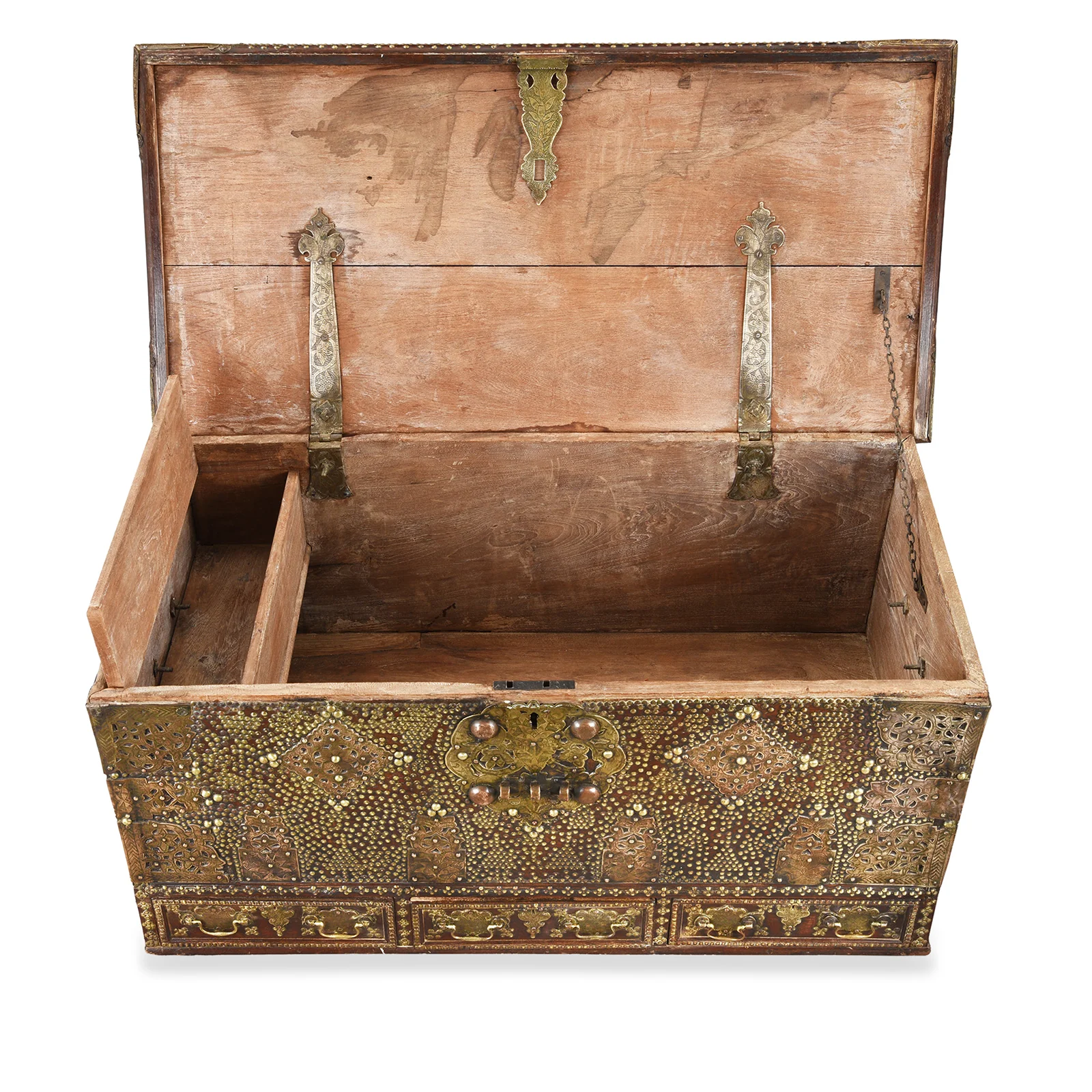 Brass Studded Zanzibar Chest From Surat  - Early 19th Century - Image 6