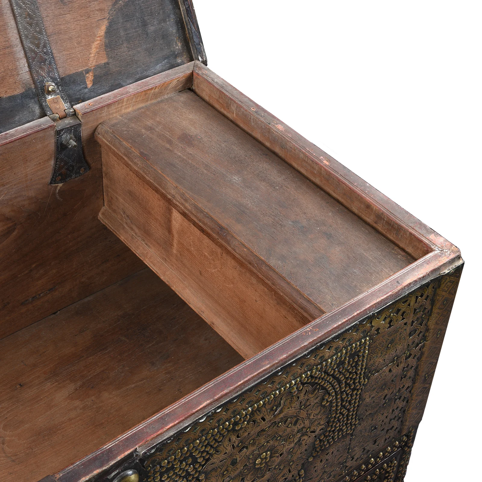 Brass Studded Teak Zanzibar Chest From Surat - 19th Century - Image 6