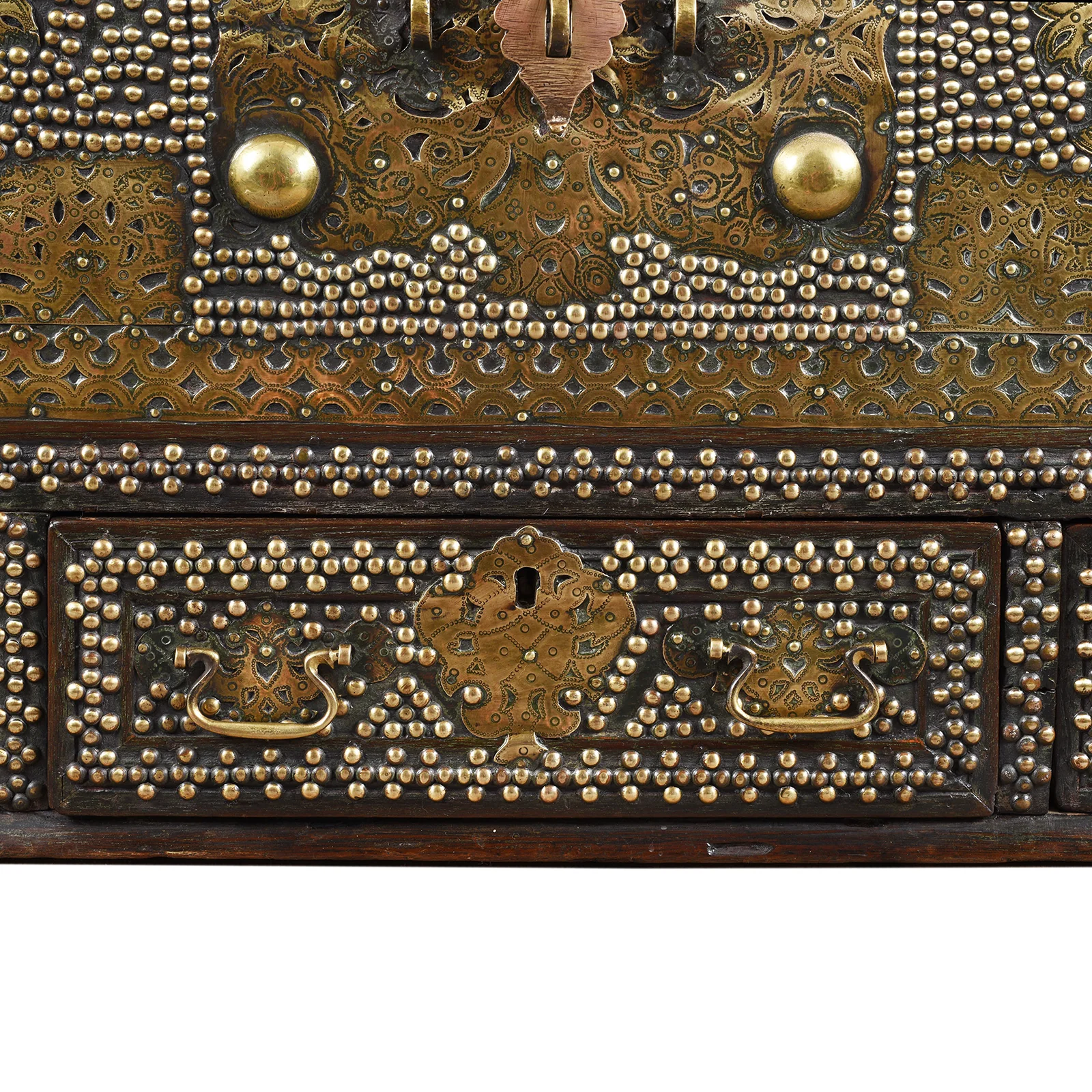 Brass Studded Teak Zanzibar Chest From Surat - 19th Century - Image 9