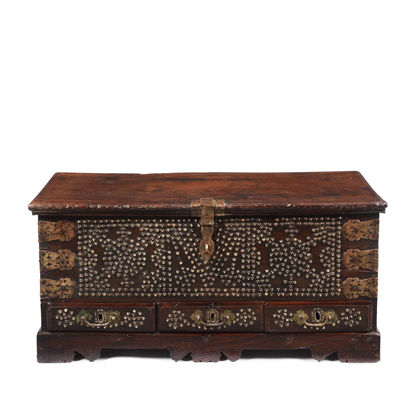 Rosewood Brass Studded 'Zanzibar' Chest - 19th Century