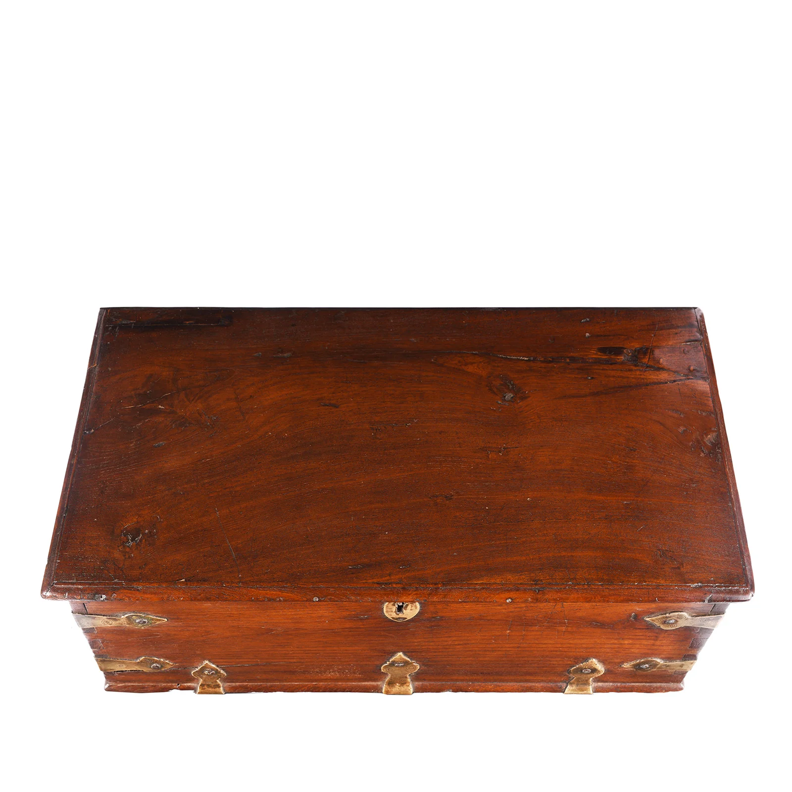 Brass Bound Teak Jewellery Box From Rajasthan - 19th Century - Image 3