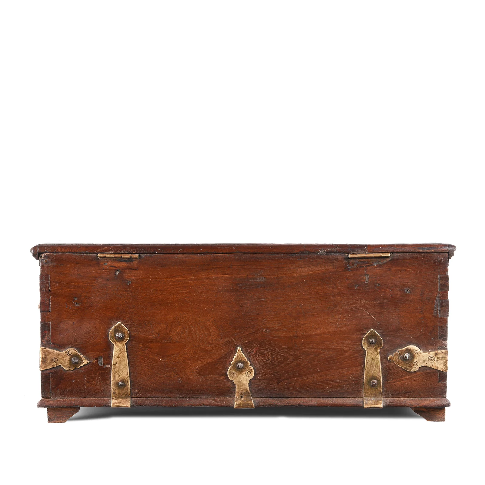 Brass Bound Teak Jewellery Box From Rajasthan - 19th Century - Image 8