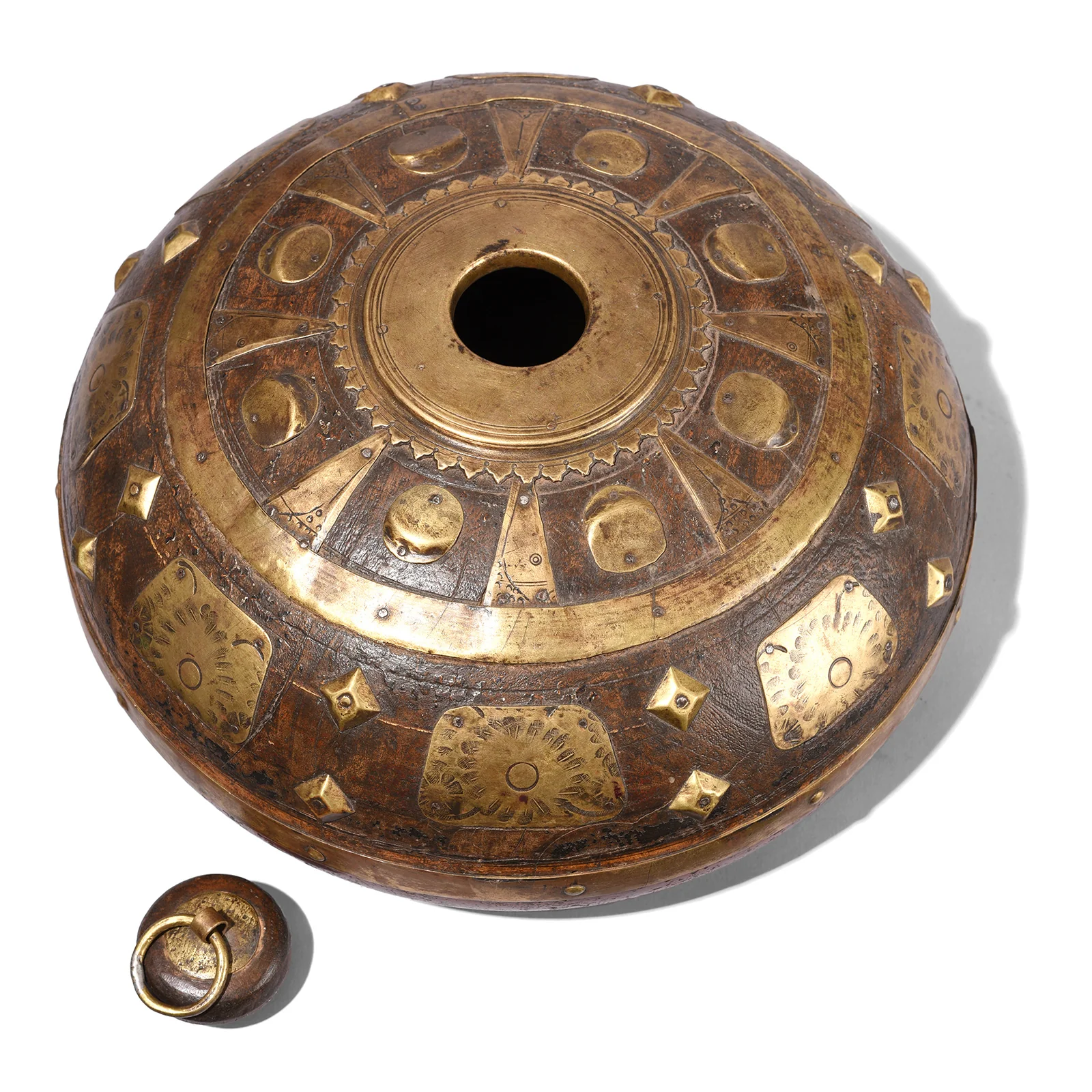 Brass & Teak Tobacco Box From Rajasthan - Ca 1910 - Image 2