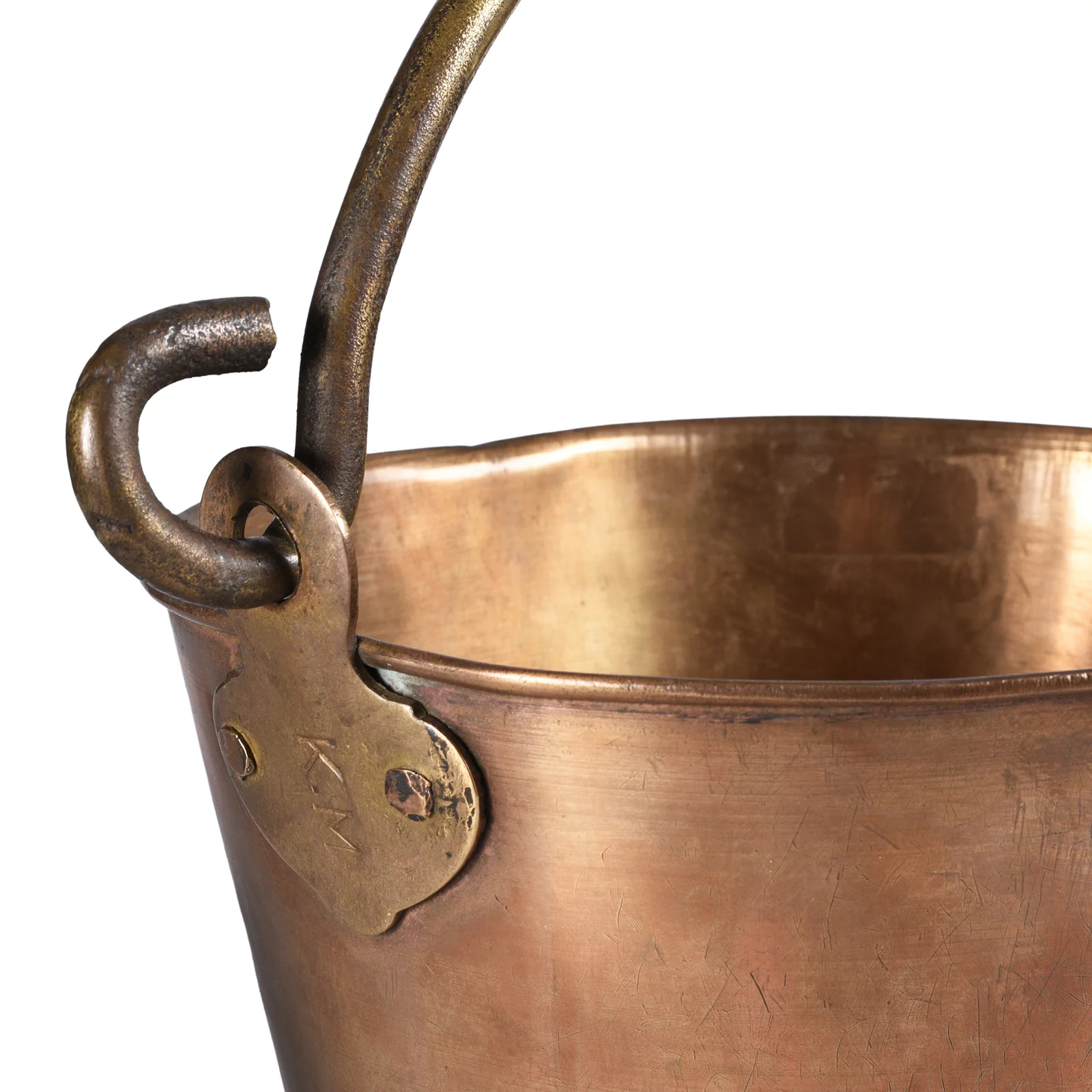 Brass Temple Bucket (Marked KM) - Ca 1920 - Image 2