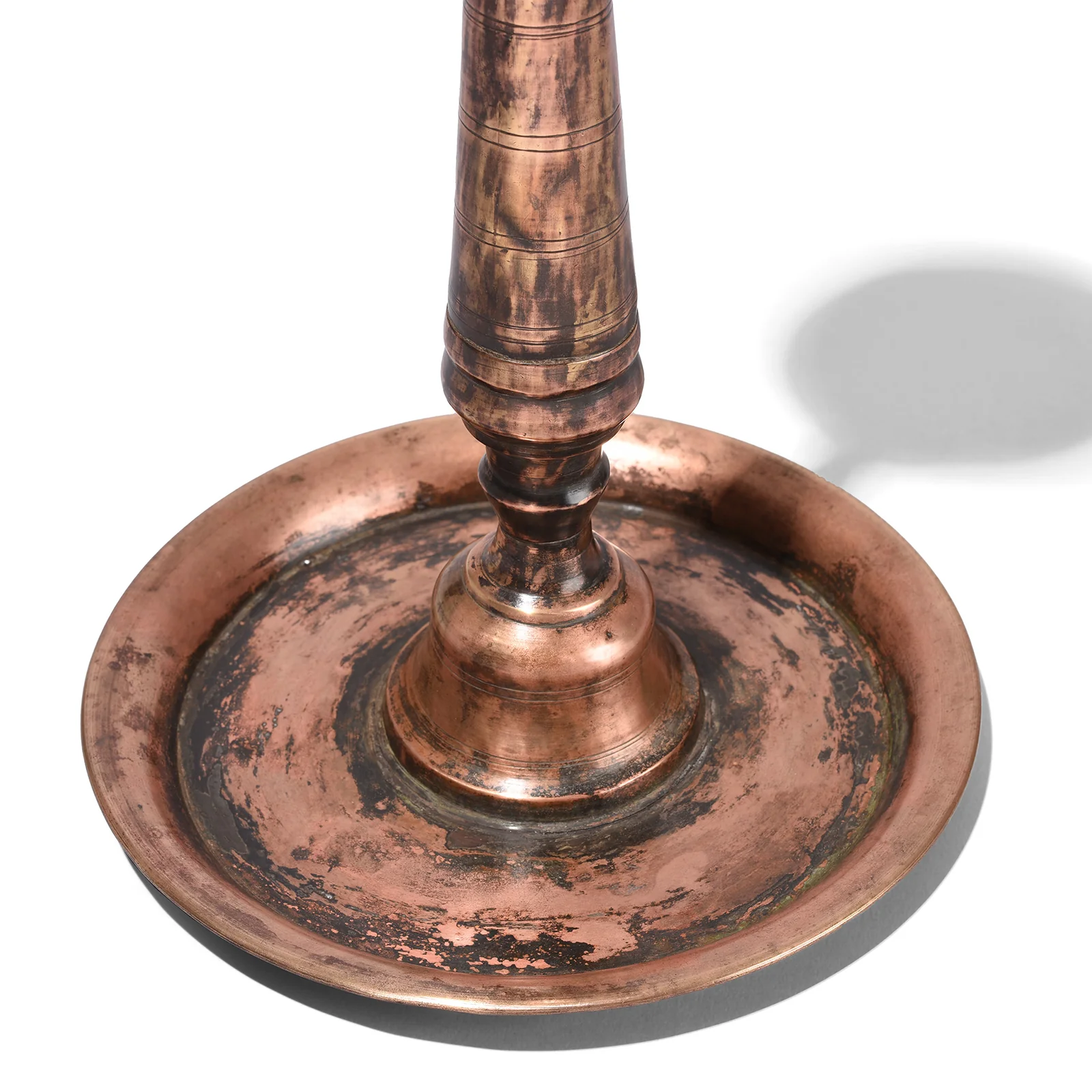 Brass Candlestick From Rajasthan - 19th Century - Image 3