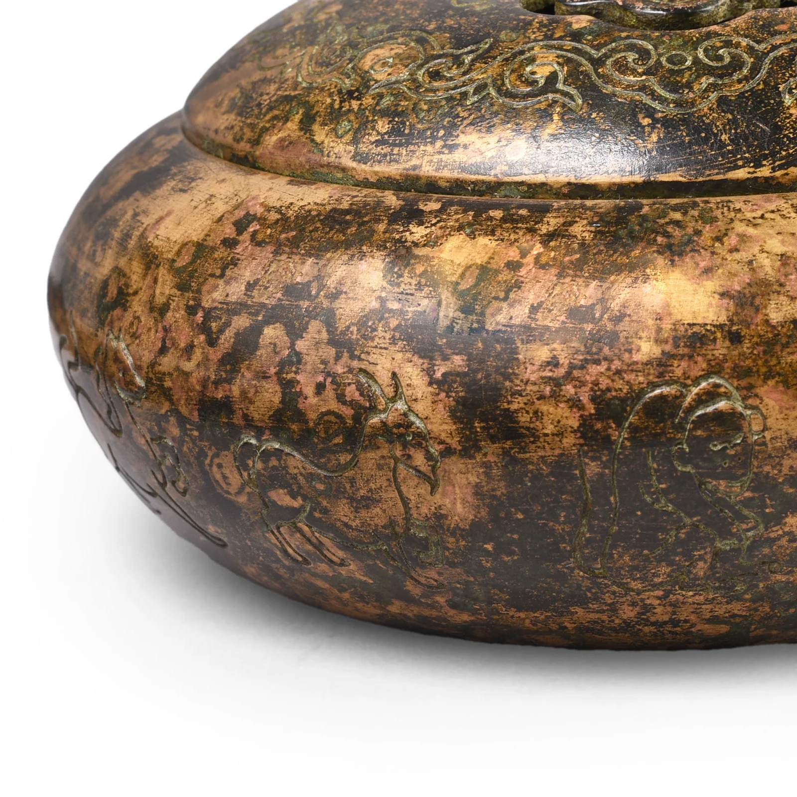 Bronze Incense Burner With Zodiac Engravings - Image 4