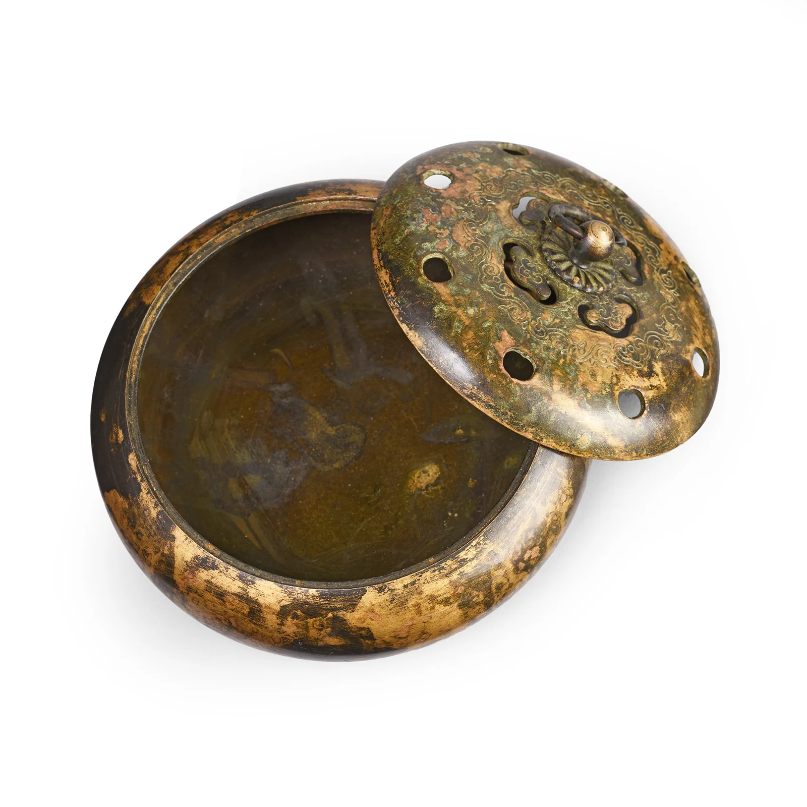 Bronze Incense Burner With Lid - Image 2