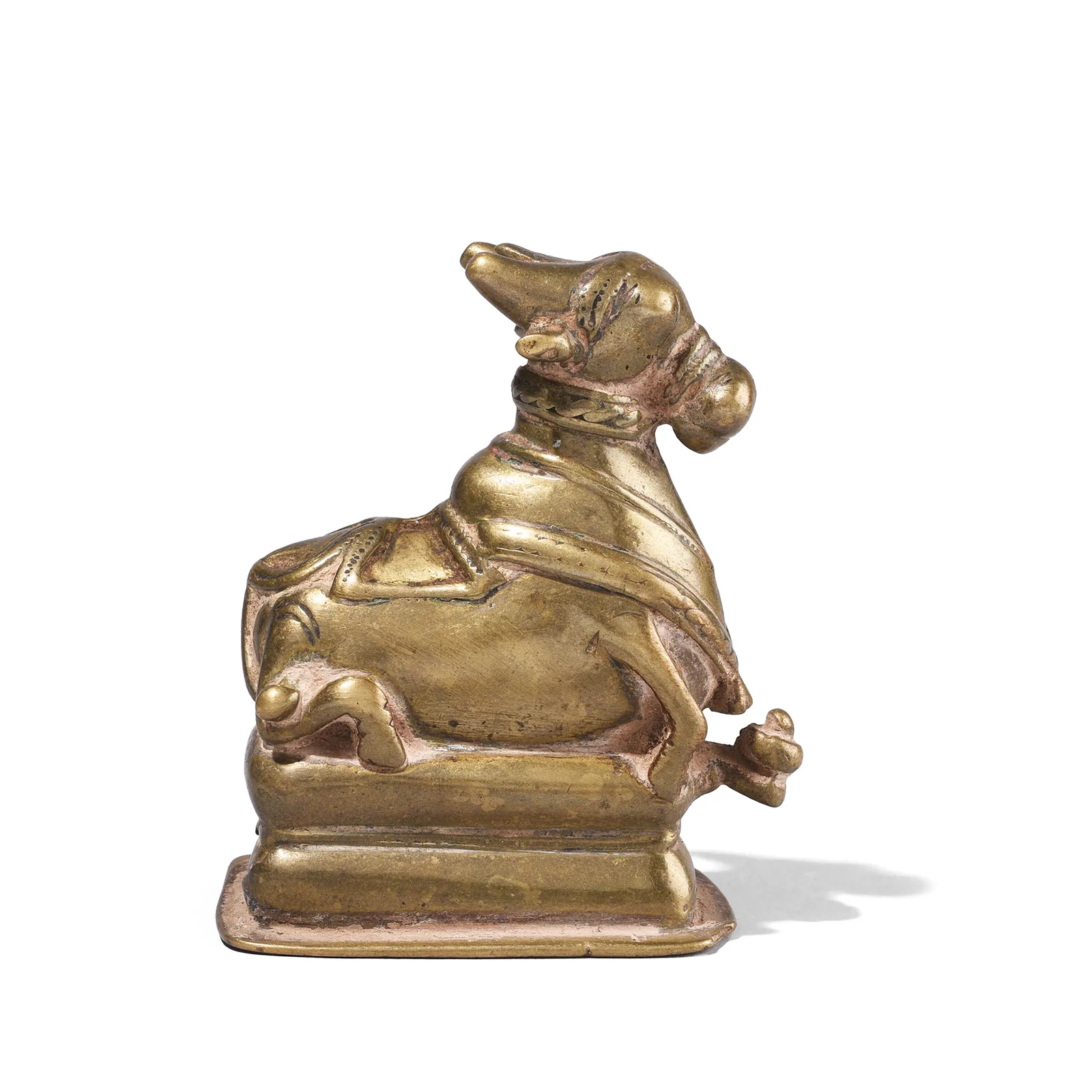 Recumbent Bronze Nandi Bull From The Deccan - 18th Century - Image 3